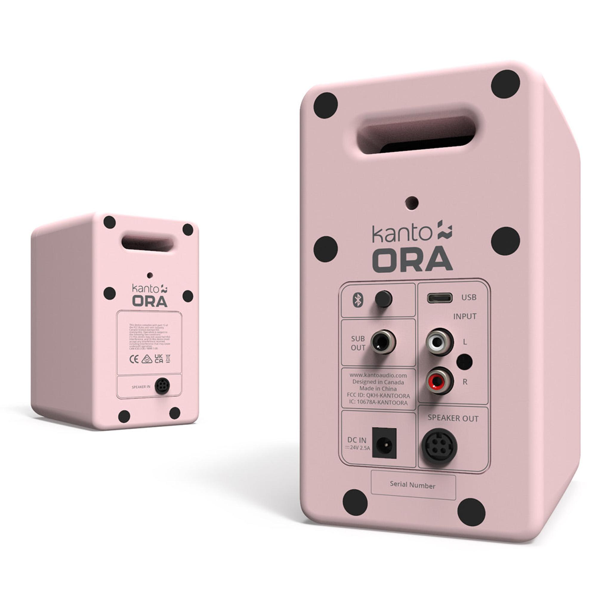 Kanto ORA Powered Reference Desktop Speakers with Bluetooth (Pink) thumbnail 5