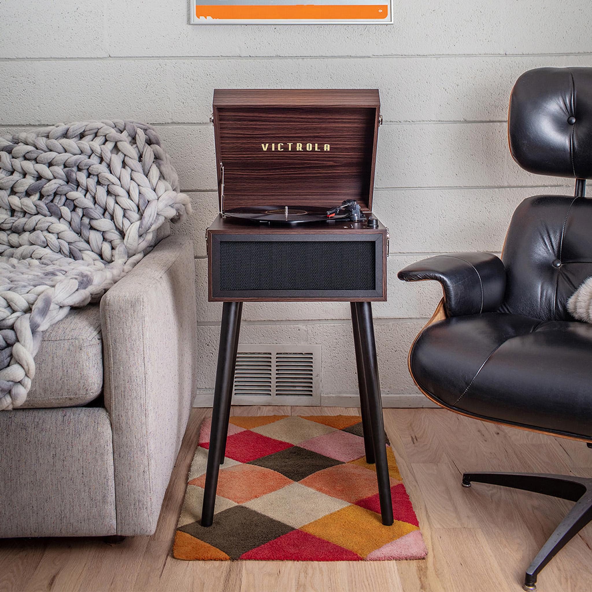Victrola Liberty Bluetooth Record Player Stand with 3-Speed Turntable (Espresso) thumbnail 13