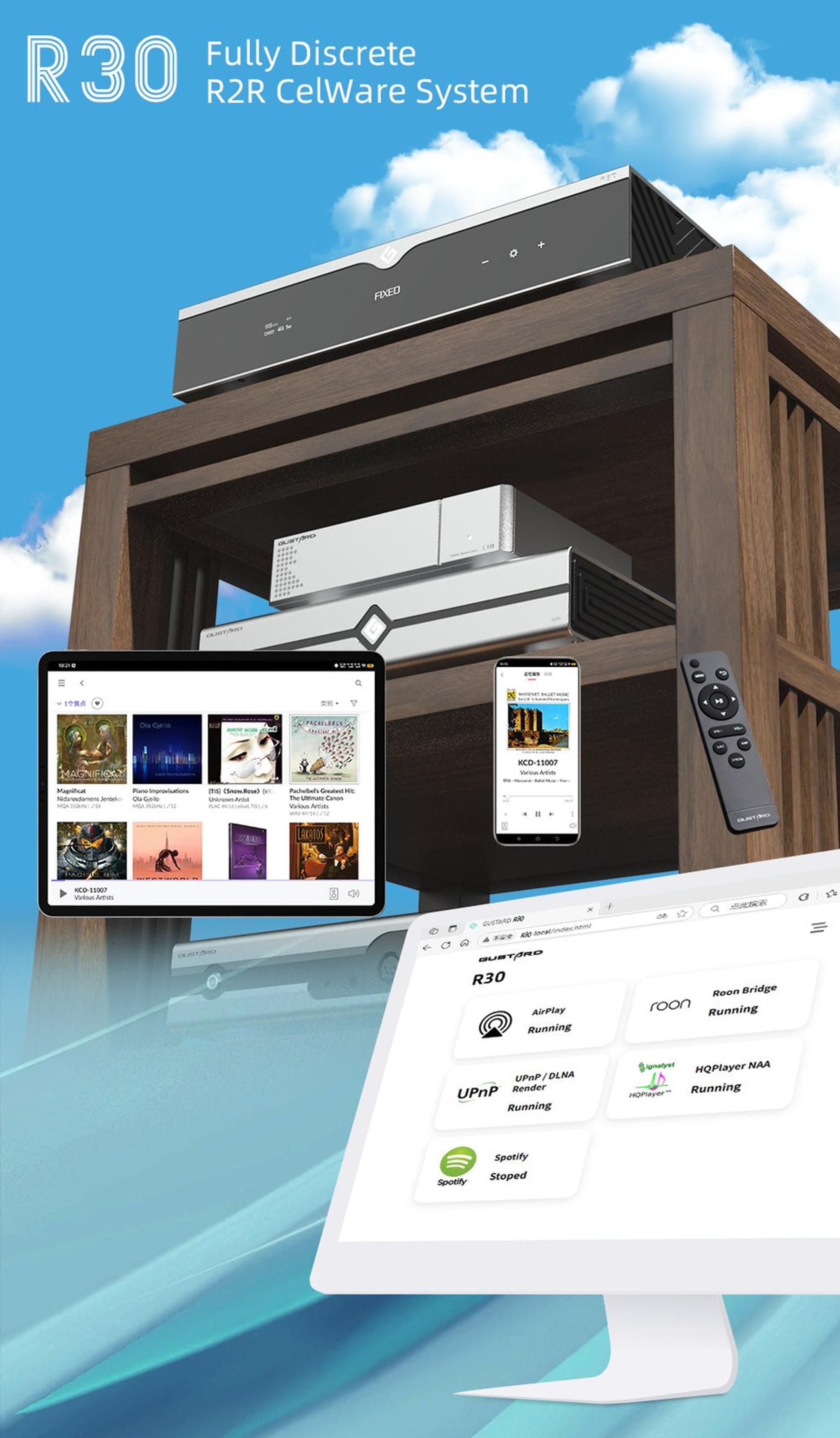 GUSTARD R30 Fully-Discrete R2R Network Streaming DAC (Apos Certified) thumbnail 8