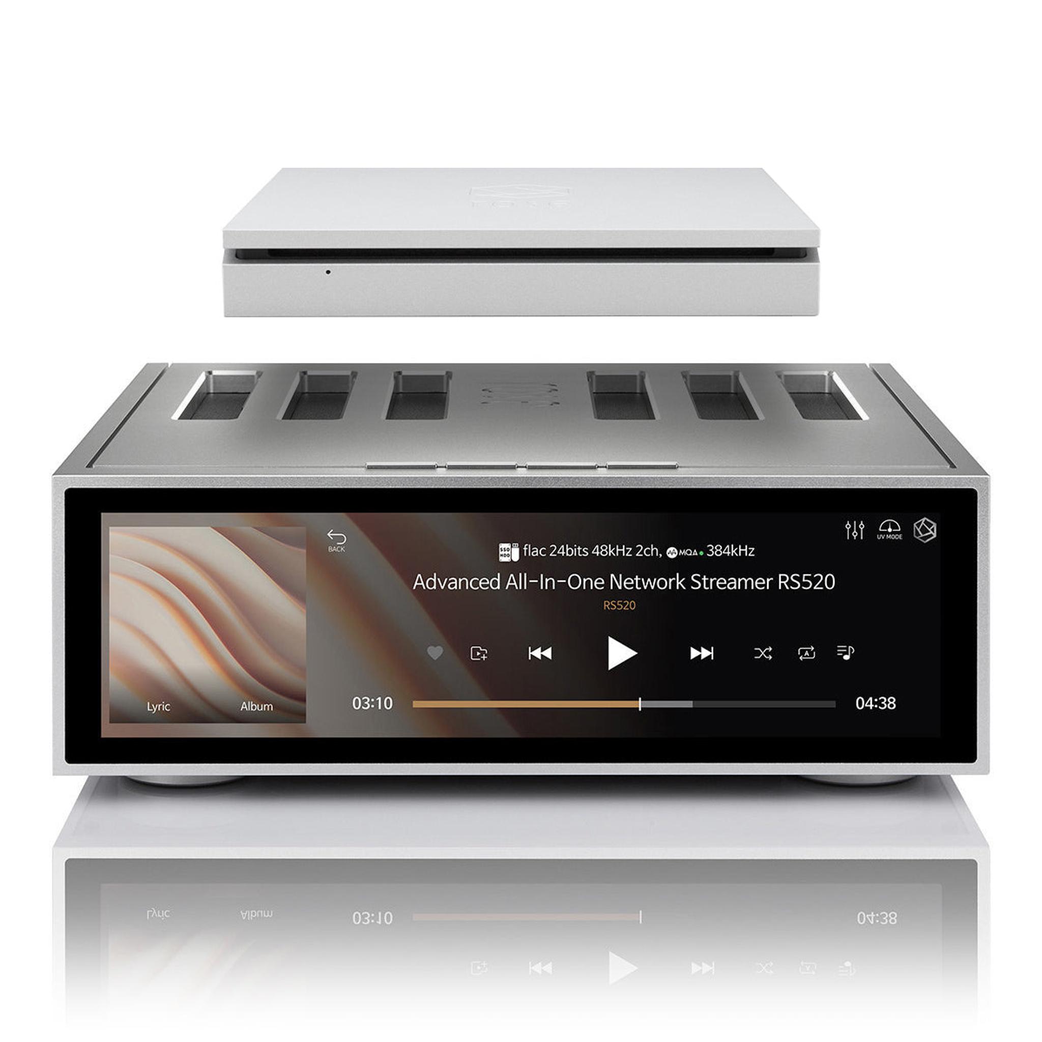 HiFi Rose RS520 Wireless Network Streamer & Integrated Amplifier with Built-In ESS Sabre DAC (Silver) with RSA780 Reference CD Drive and Ripper - Image 1