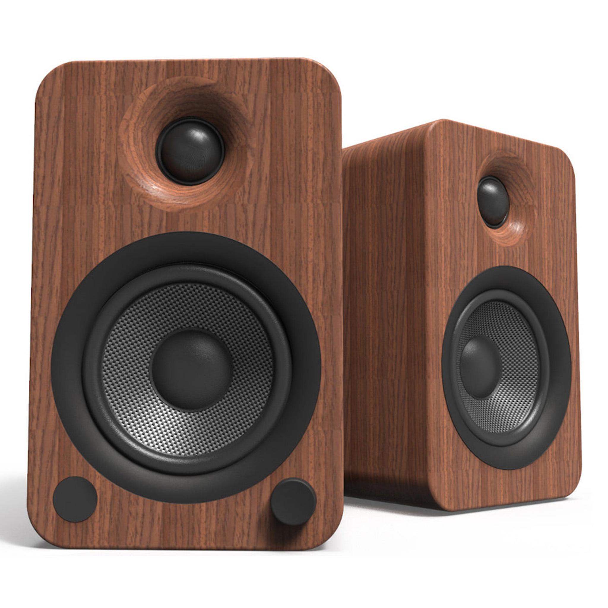 Kanto YU4 Powered Bookshelf Speakers with Built-In Bluetooth - Pair (Walnut) - Image 1