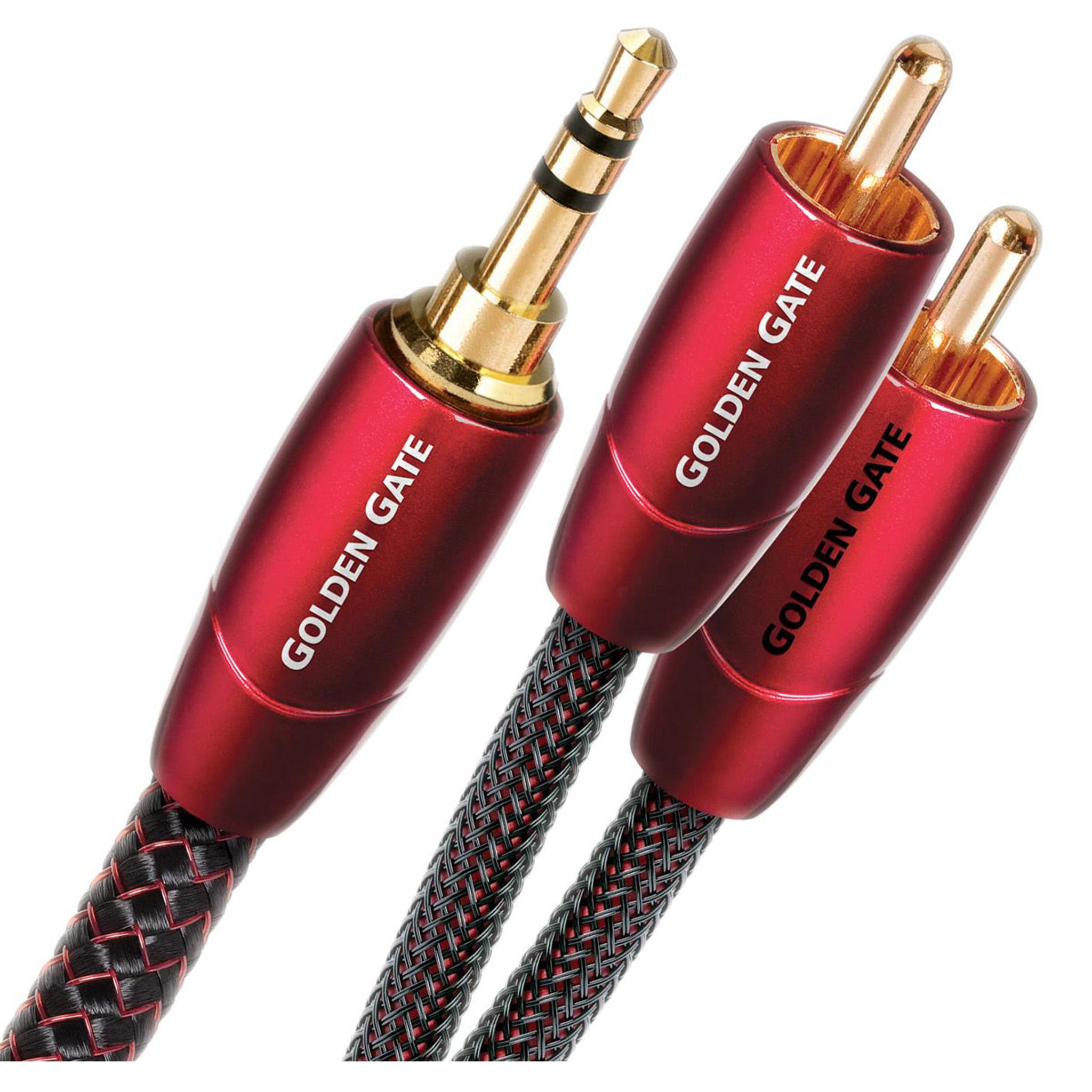 AudioQuest Golden Gate 3.5mm to Mini RCA Male Cable - 4.92 ft. (1.5m) - Image 1