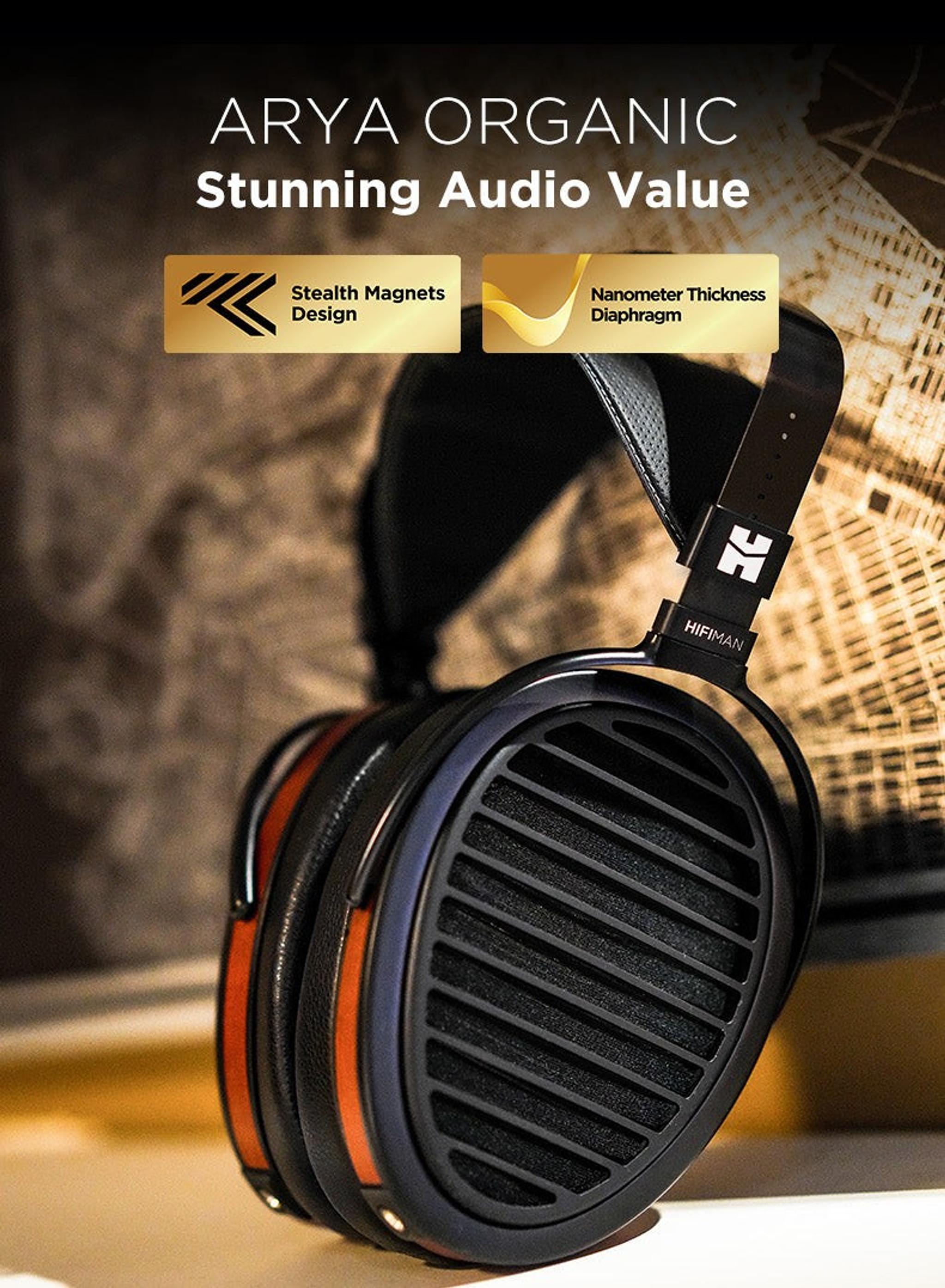 HIFIMAN Arya Organic Planar Magnetic Headphones thumbnail 2