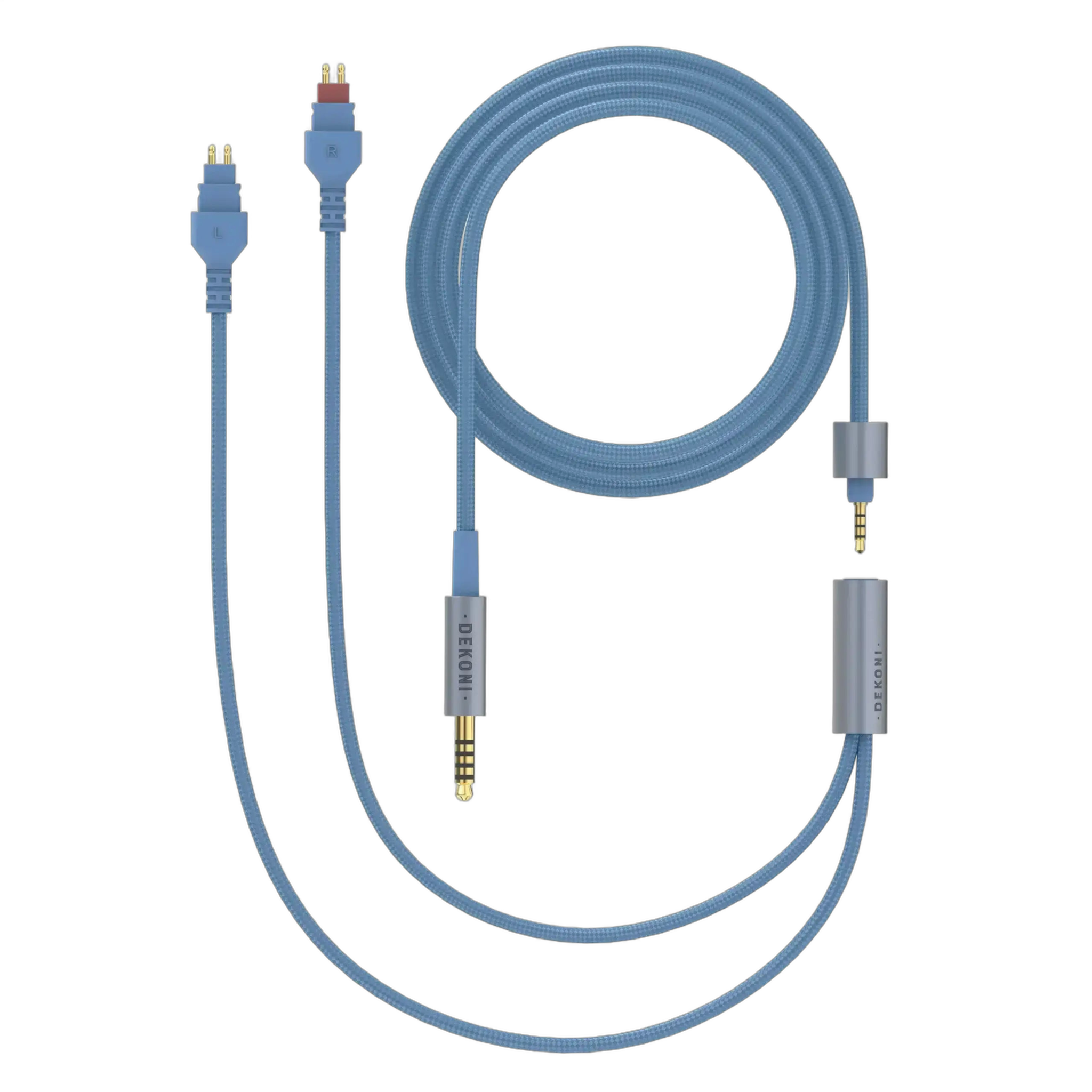 Dekoni Audio Ensemble 4.4mm 52" Nylon Wrapped Cable with HD600 Headphone Connectors - Image 1