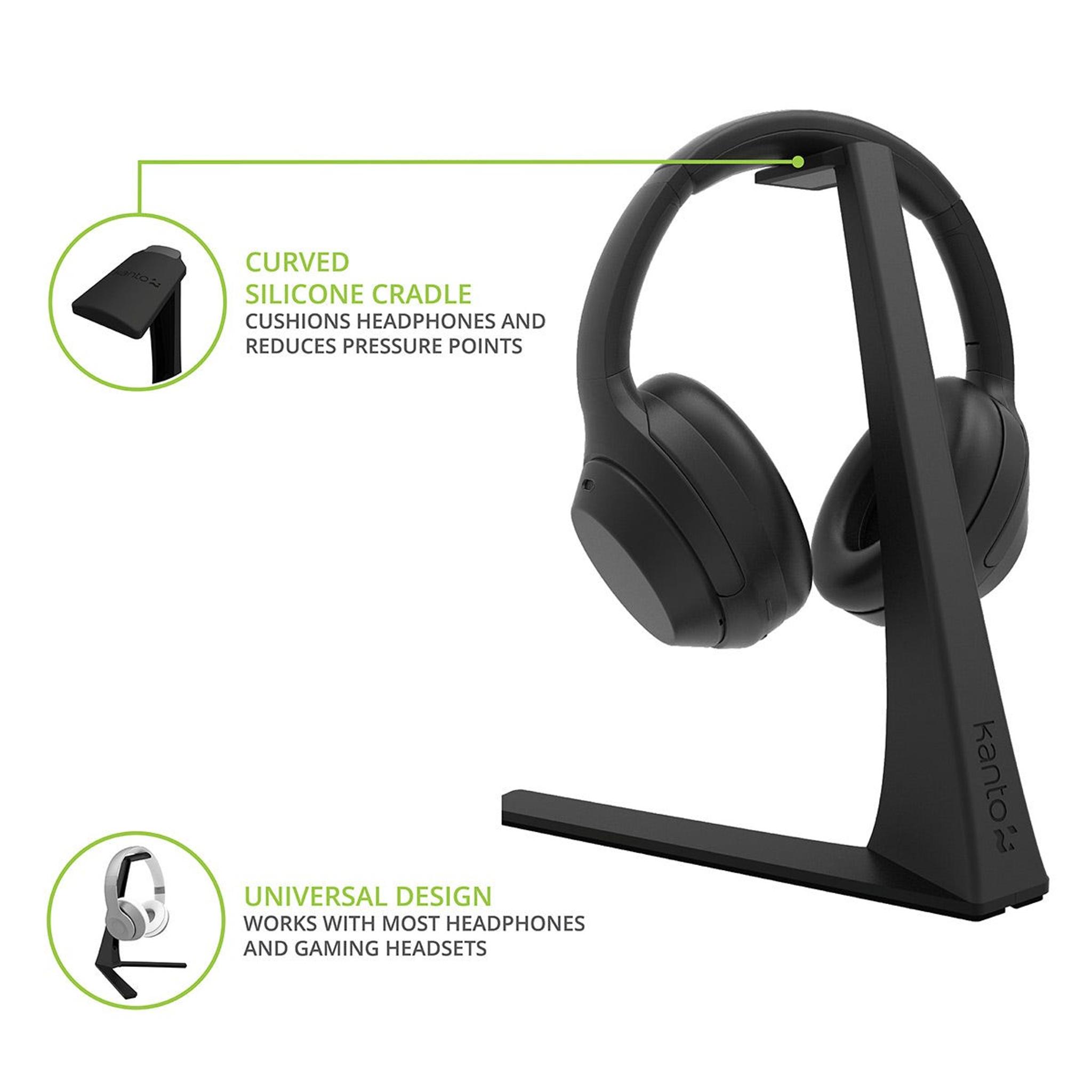 Kanto H3 Universal Desktop Headphone Stand with Adapter Holder thumbnail 6