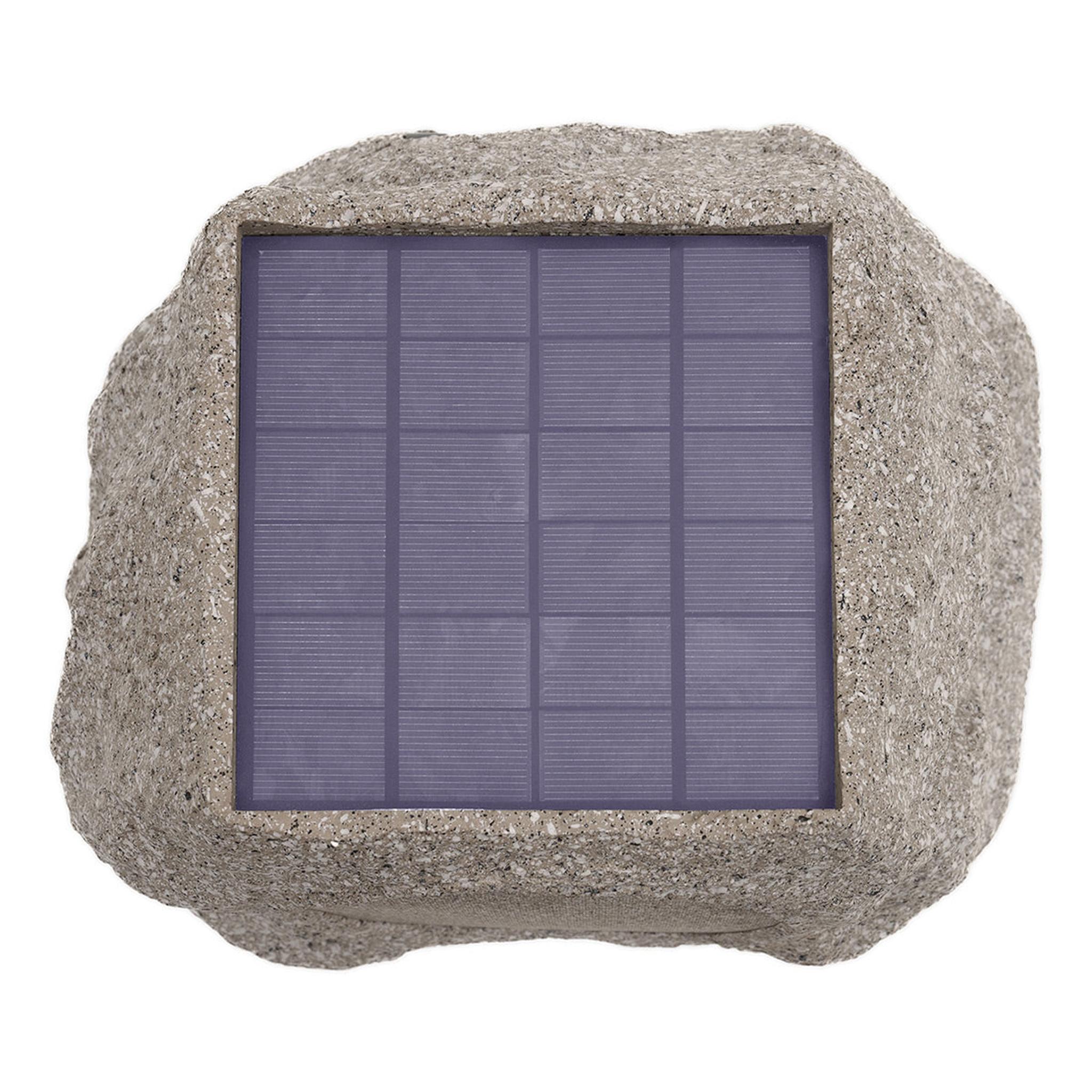 Victrola Rock Speaker Connect Bluetooth Outdoor Speaker with Solar Charging - 4 Pack (Stone) thumbnail 6
