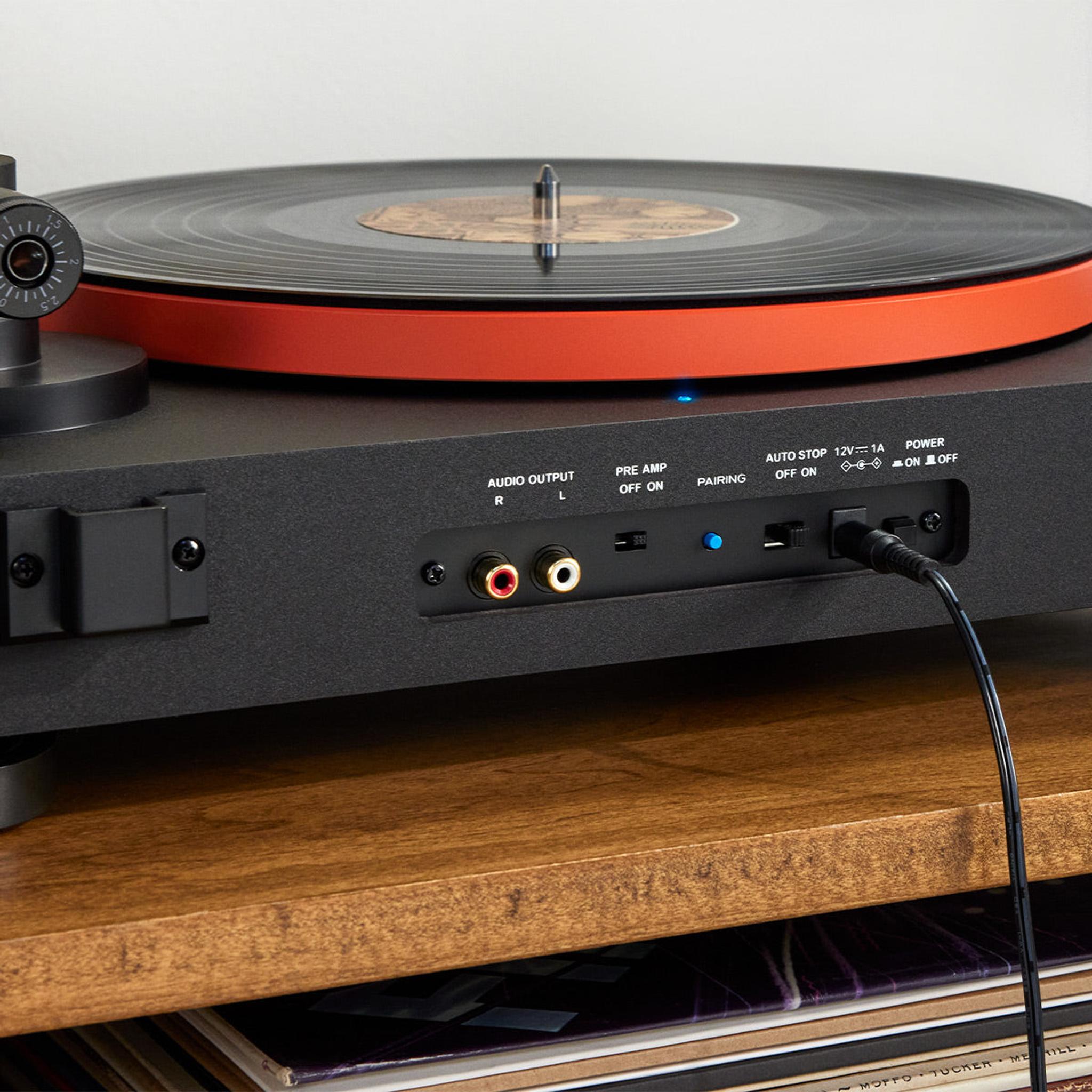 JBL Spinner BT Semi-Automatic Belt-Drive Turntable with Bluetooth 5.3 and Installed Audio Technica Cartridge (Black & Orange) thumbnail 9