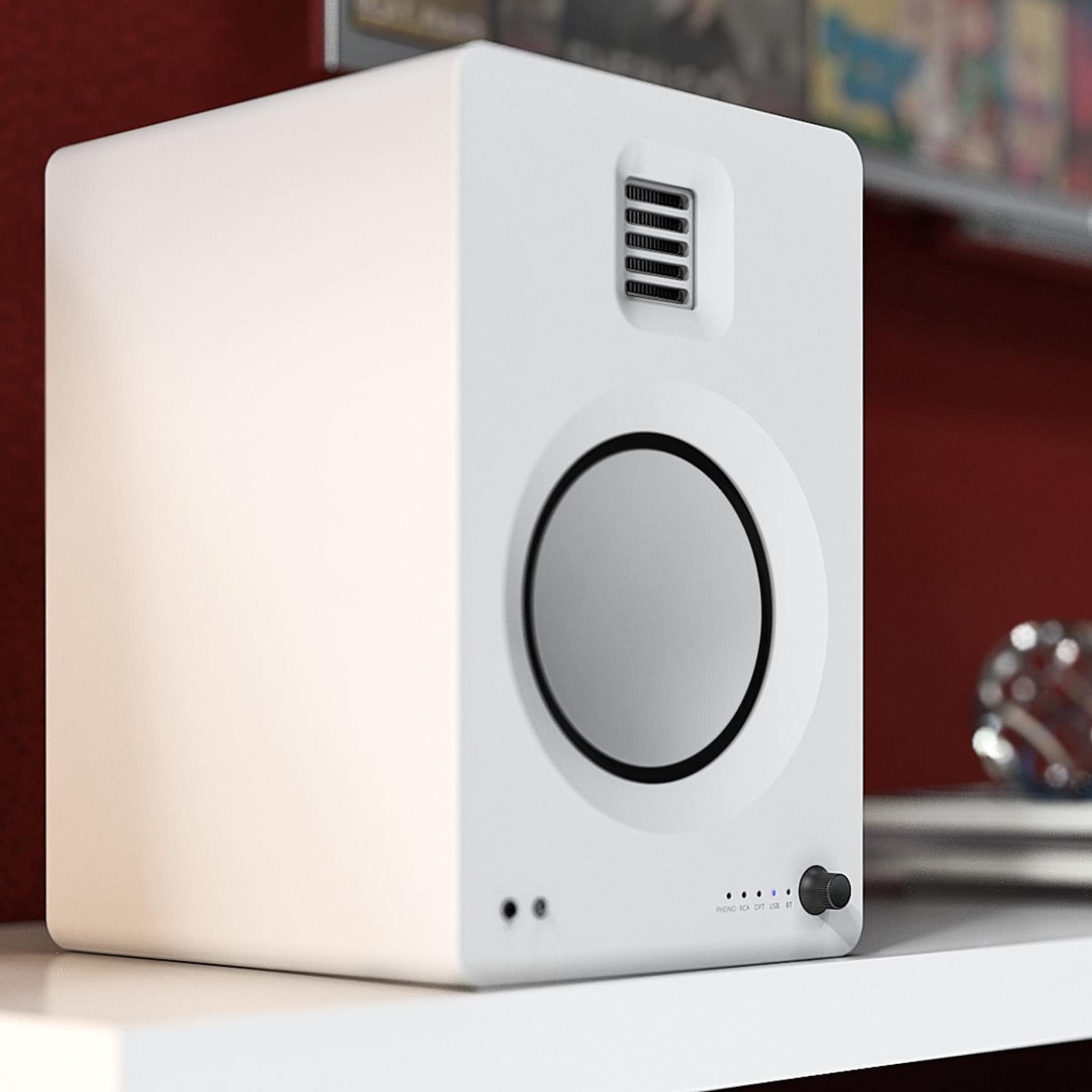 Kanto TUK Premium Powered Speakers with SE6 Elevated Desktop Speaker Stands (White) thumbnail 9