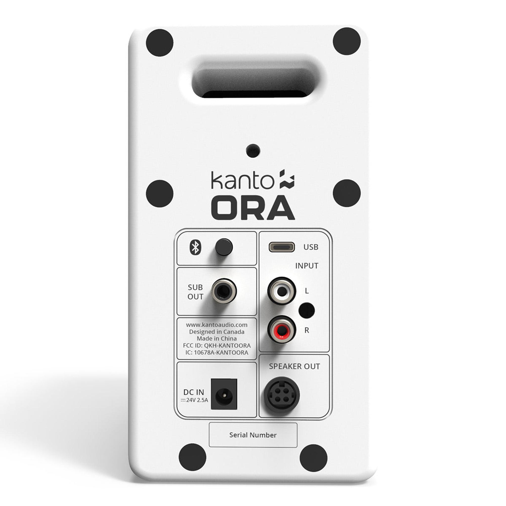 Kanto ORA Powered Reference Desktop Speakers with Bluetooth (White) thumbnail 3