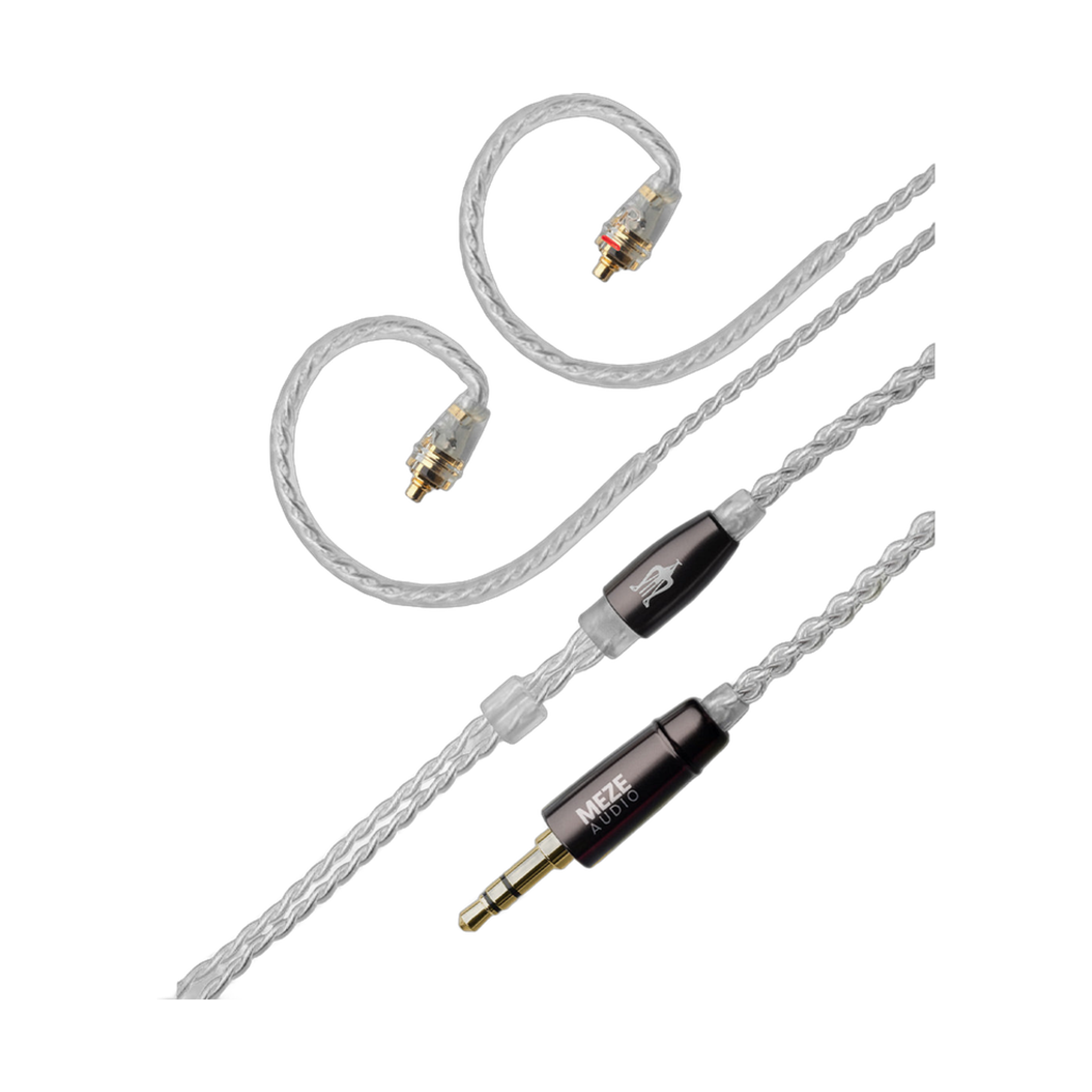 Meze Audio MMCX to 3.5mm Silver-Plated Headphone Cable - 3.9 ft.