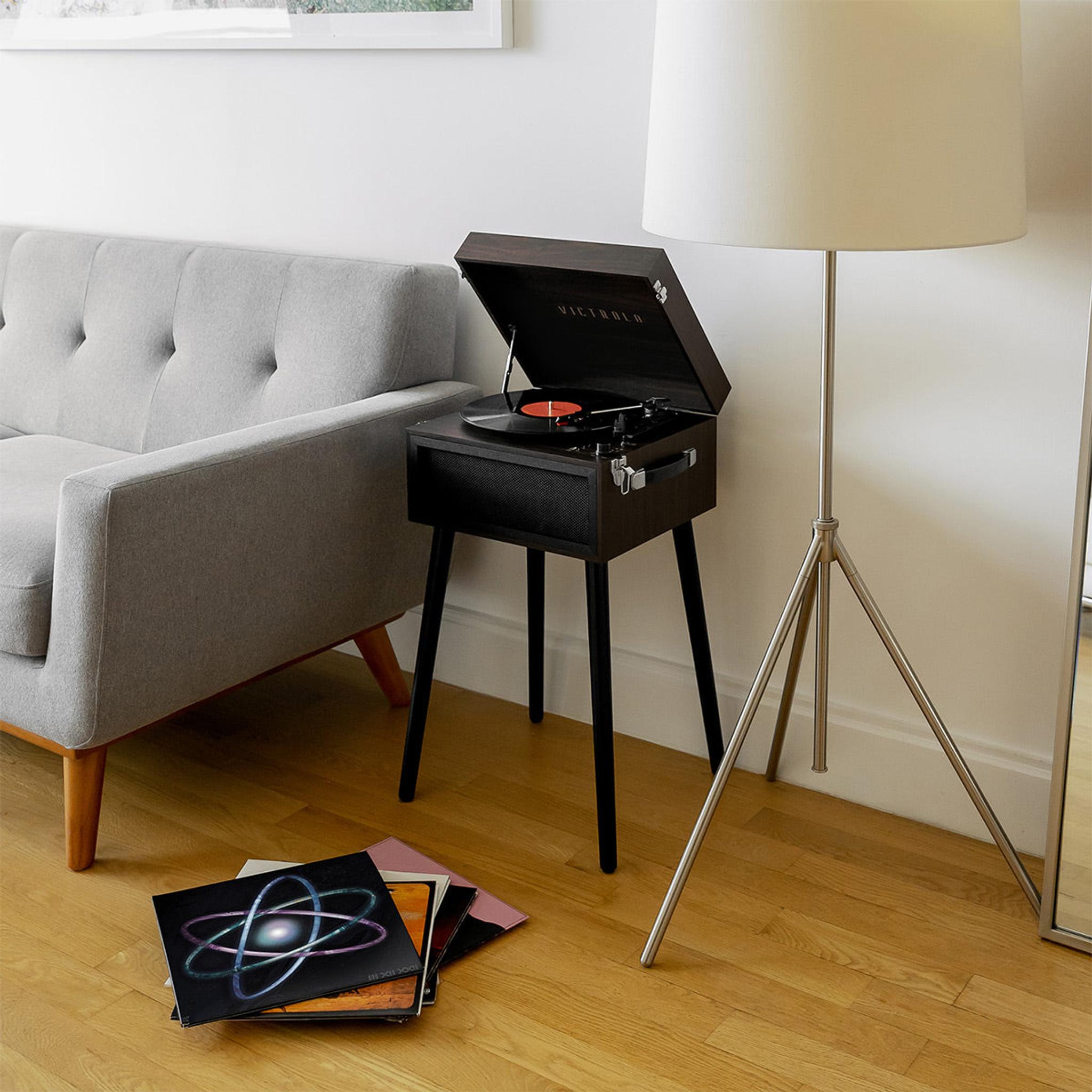 Victrola Liberty Bluetooth Record Player Stand with 3-Speed Turntable (Espresso) thumbnail 11