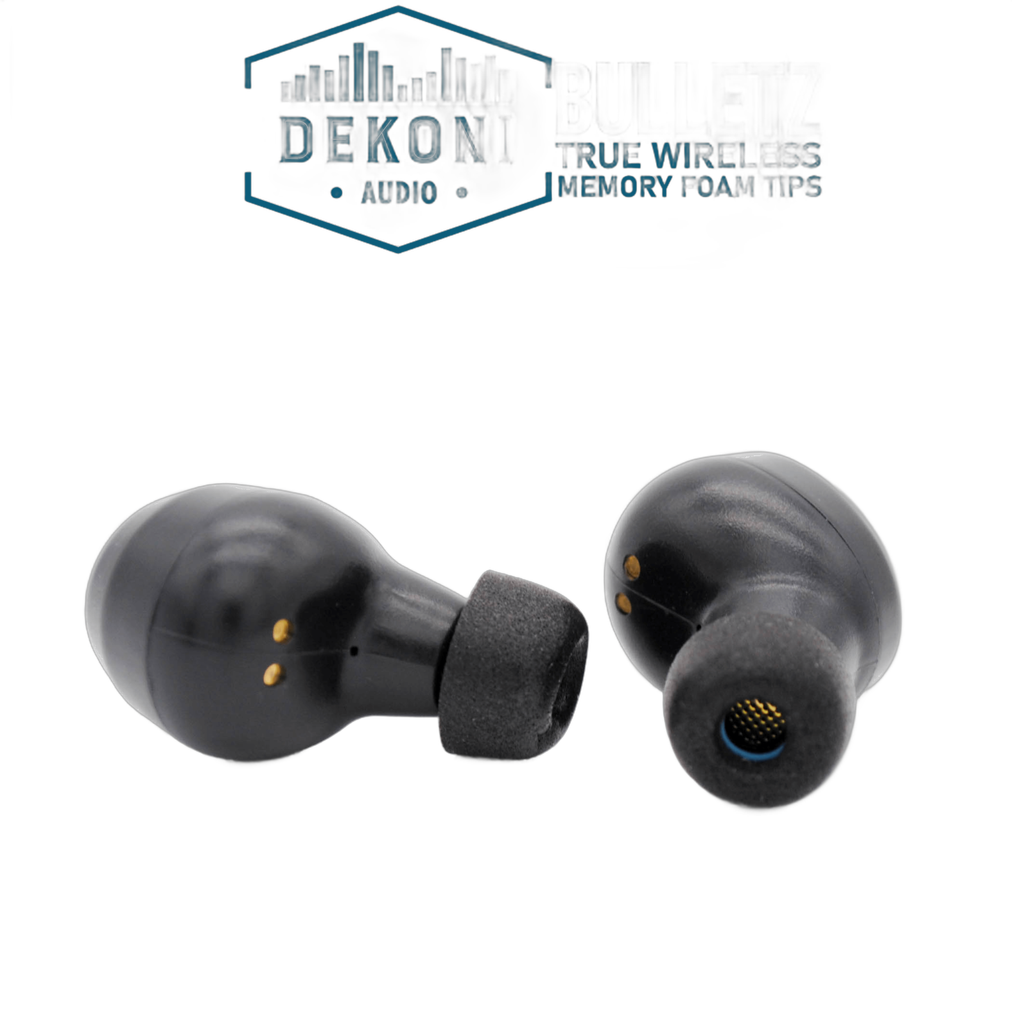 Premium Memory Foam Isolation Earphone Tips Black - True Wireless - Image 1