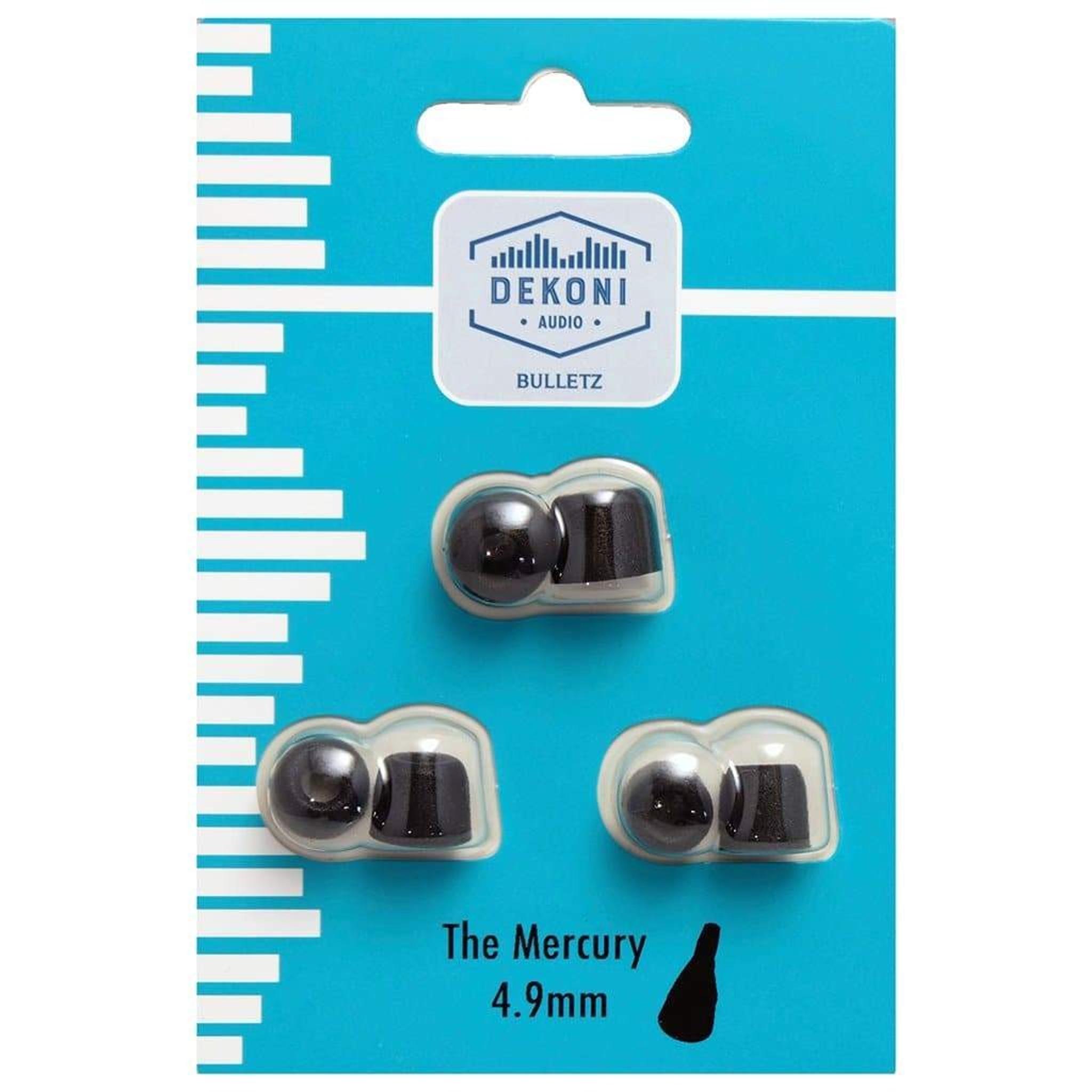 Dekoni Audio The Mercury Premium Memory Foam Isolation Earphone Tips, Black, 4.9mm, 3-Pack thumbnail 2