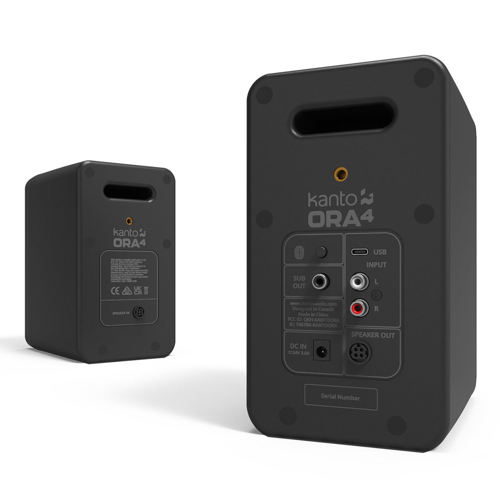 Kanto ORA4 Powered Bluetooth Desktop Speakers - Pair (Matte Black) thumbnail 3
