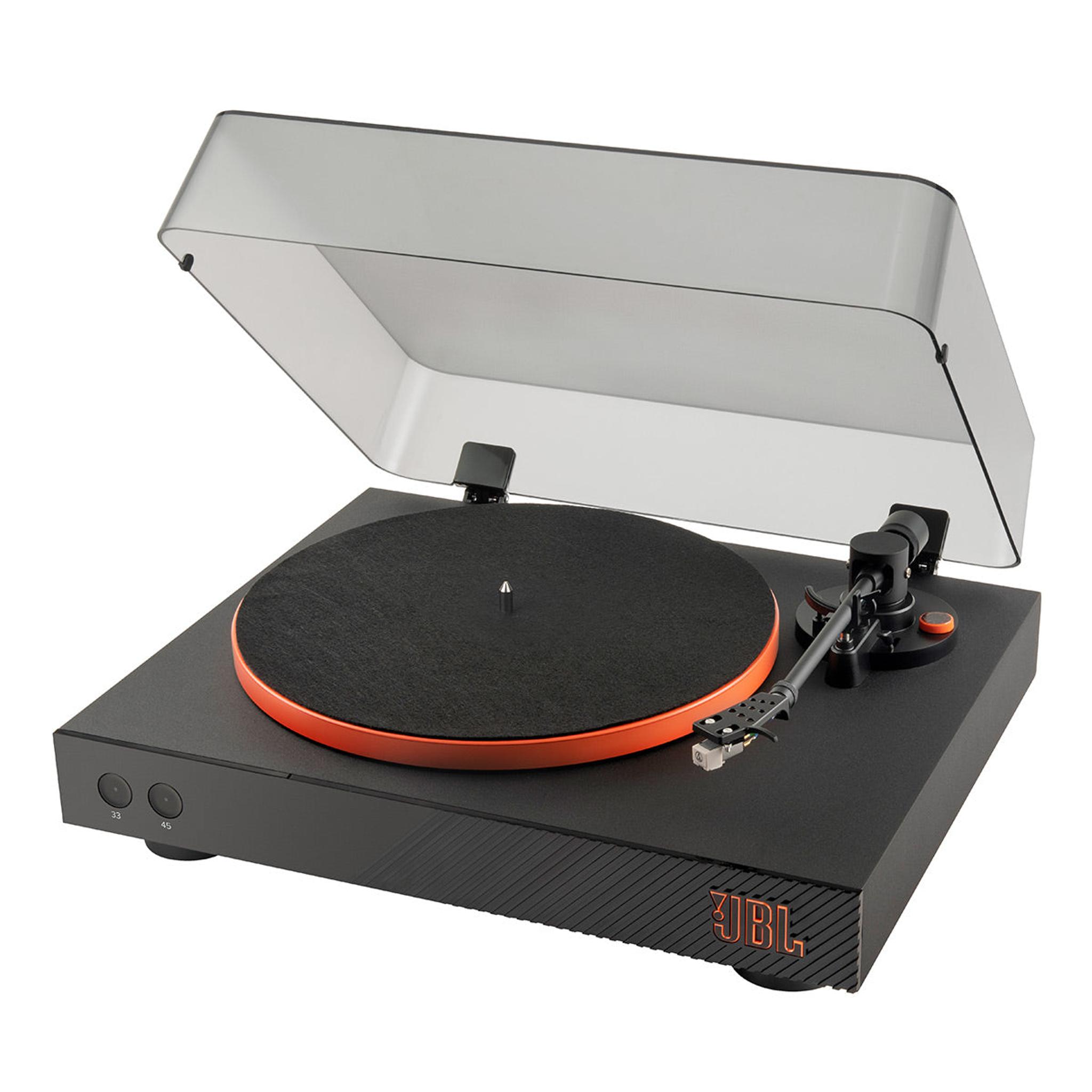 JBL Spinner BT Semi-Automatic Belt-Drive Turntable with Bluetooth 5.3 and Installed Audio Technica Cartridge (Black & Orange) thumbnail 10