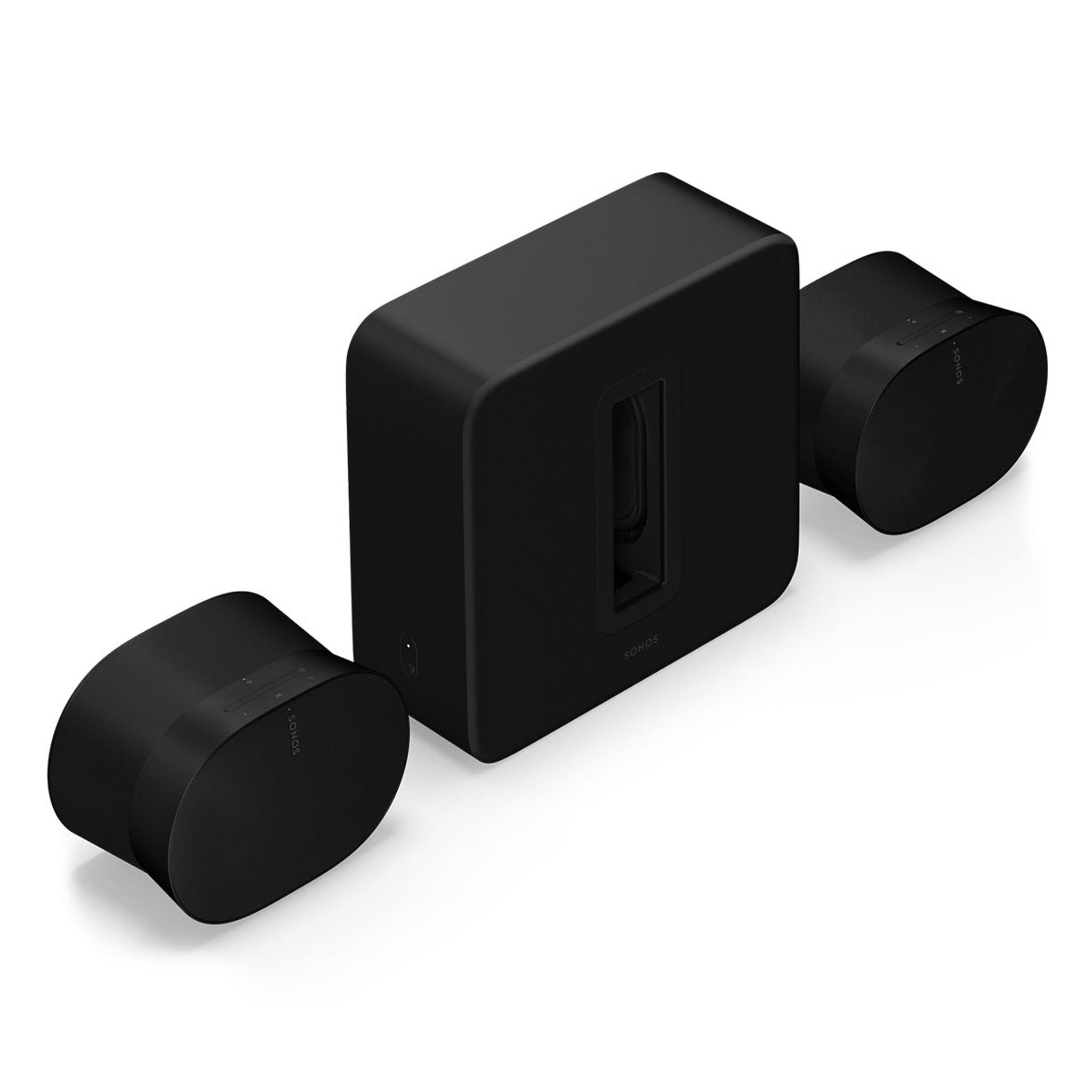 Sonos Ultimate Home Theater Completion Set with Sub 4 Subwoofer & Pair of Era 300 Wireless Speakers (Black) - Image 1
