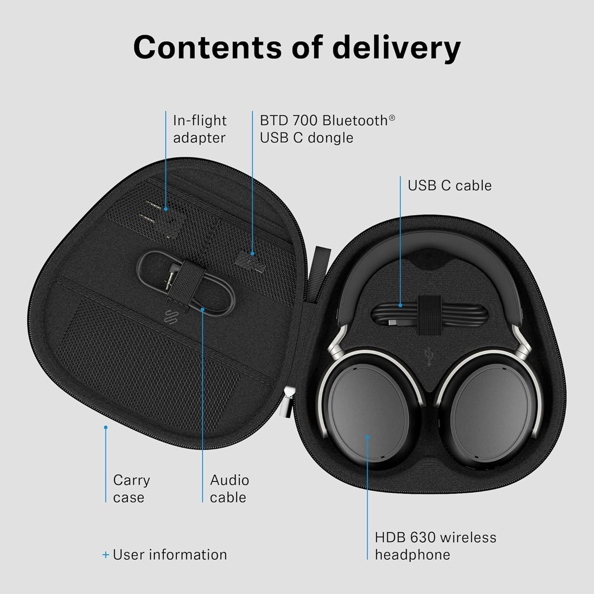 Sennheiser HDB 630 Bluetooth ANC Headphones thumbnail 6
