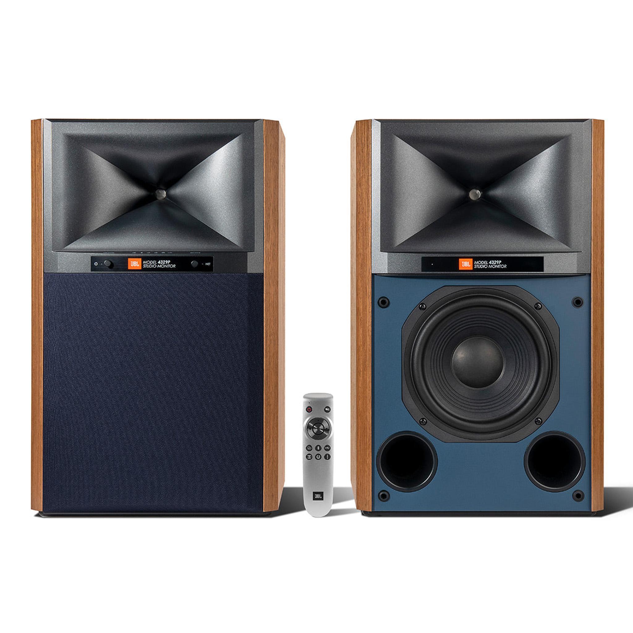 JBL 4329P Studio Monitor Powered Loudspeaker System (Walnut) - Image 1