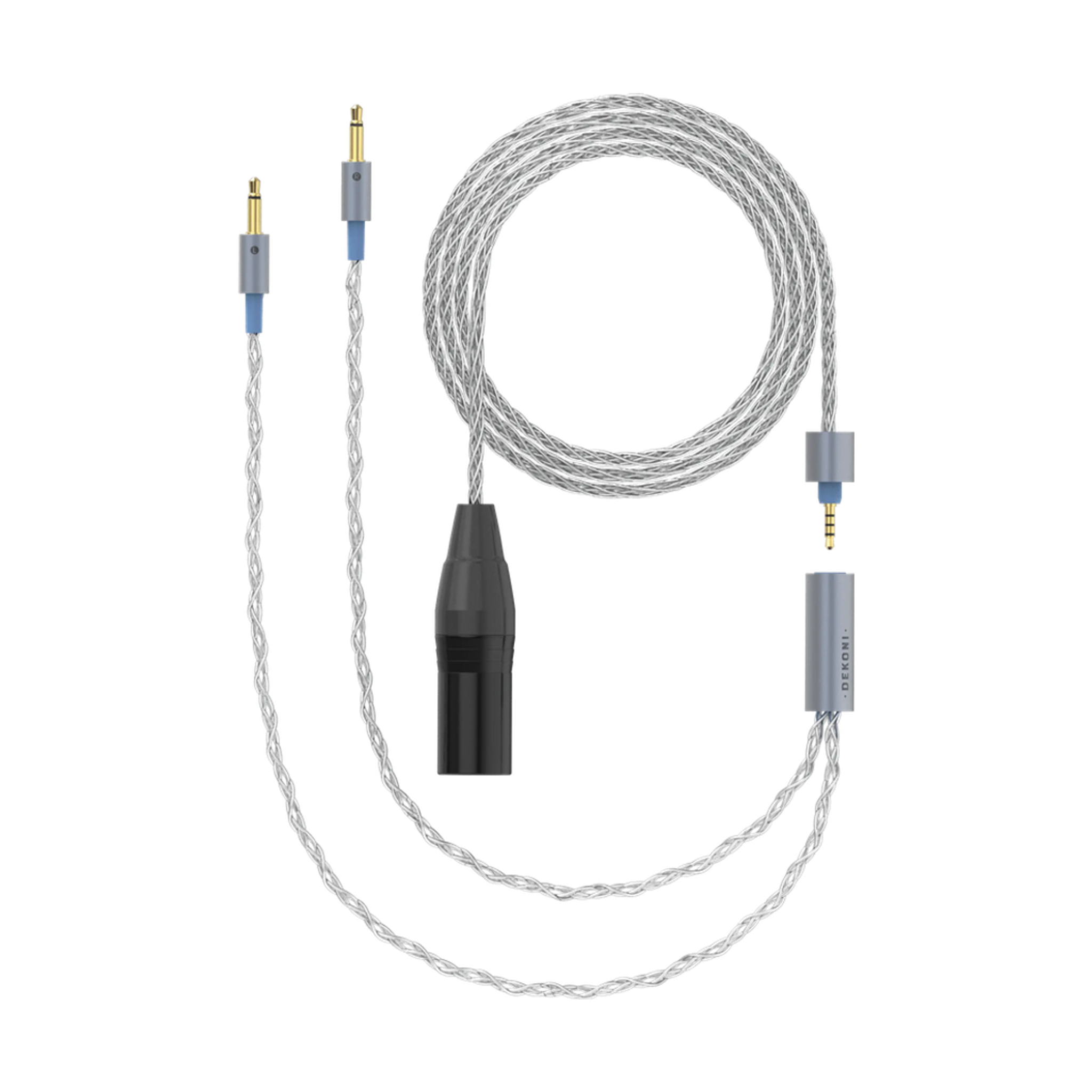 Dekoni Audio Ensemble 4-Pin XLR 64" Braided Cable Cable with 3.5mm Headphone Connectors