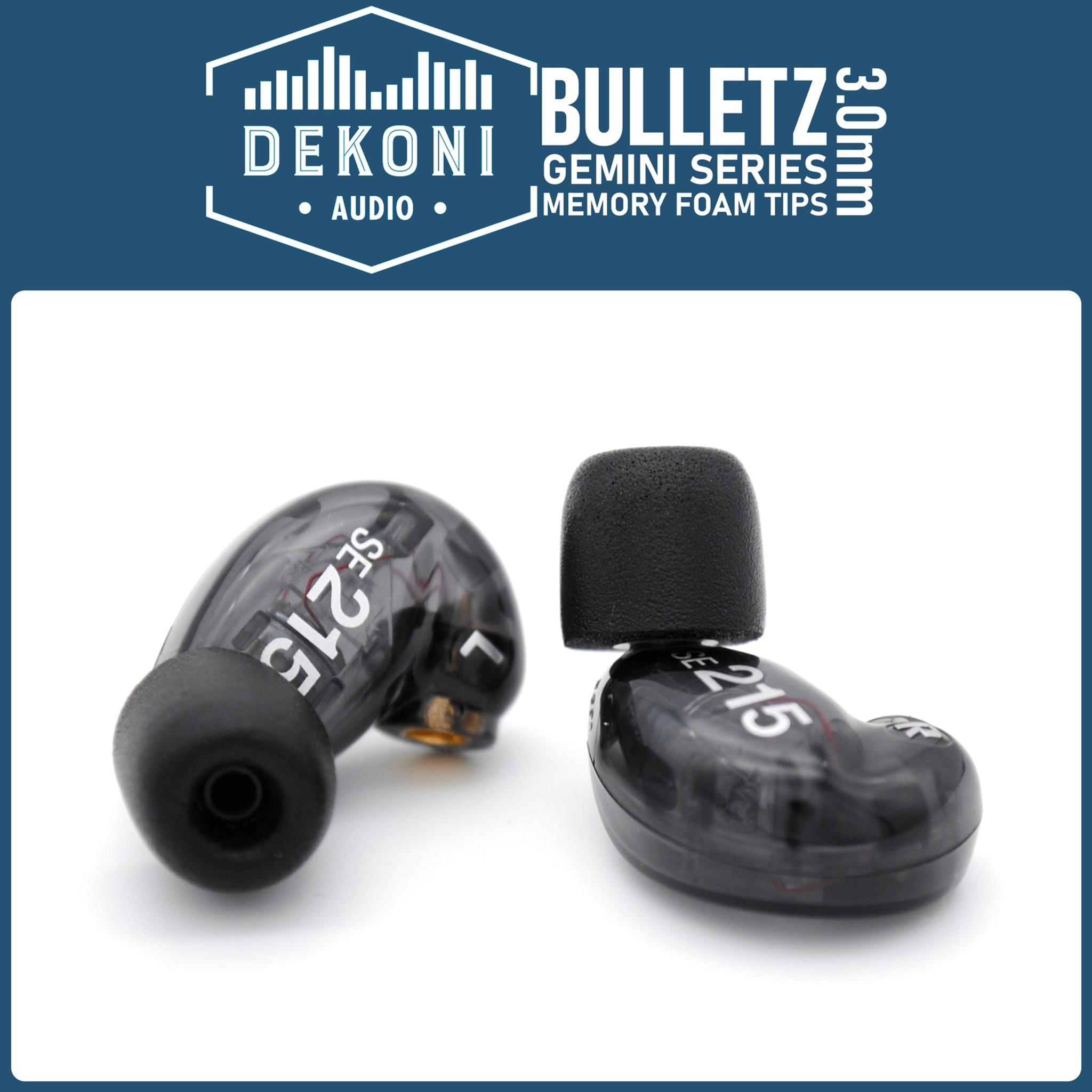 Memory Foam Isolation Earphone Tips Black - Gemini 3mm thumbnail 2