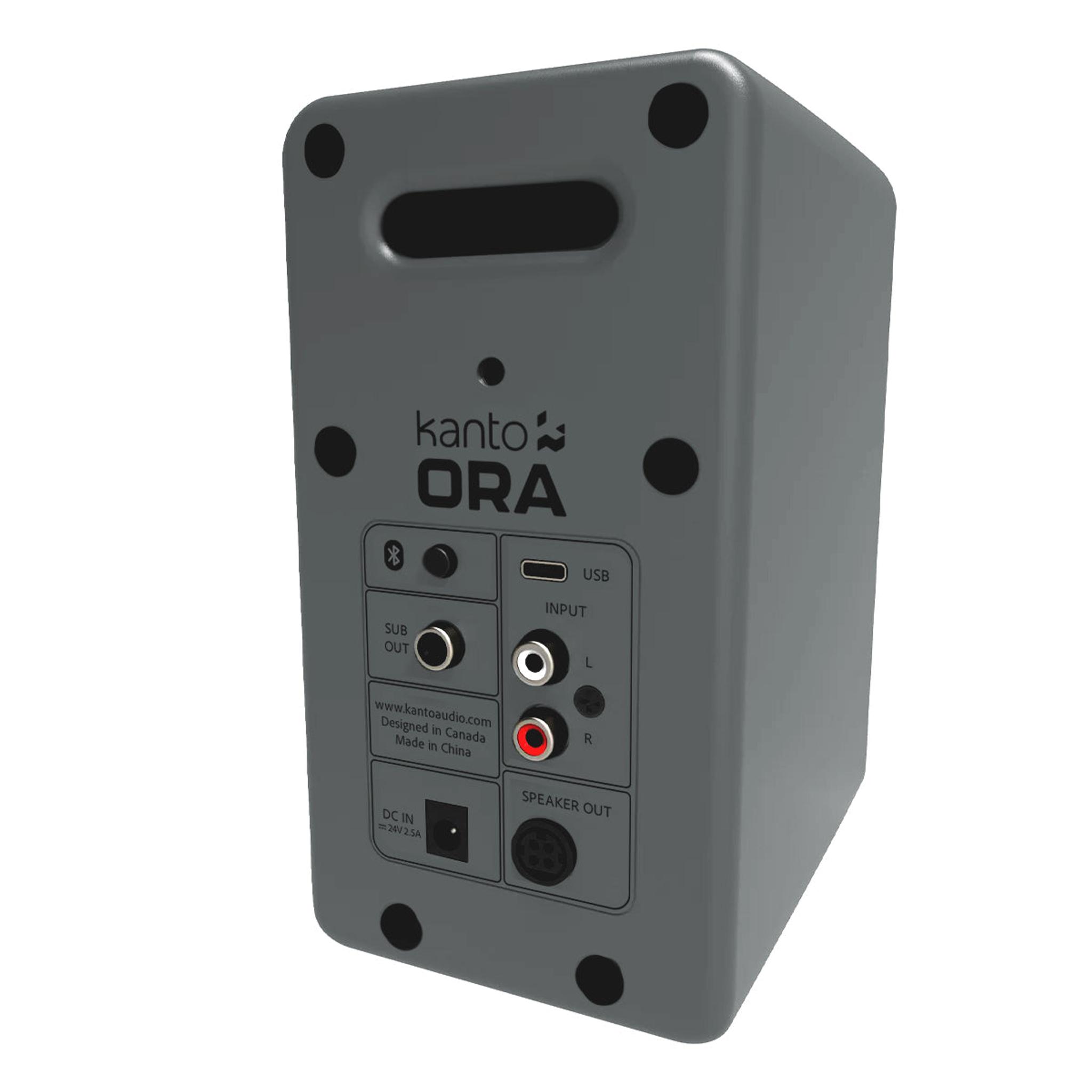 Kanto ORA Powered Reference Desktop Speakers with Bluetooth - Pair (Matte Gray) thumbnail 6