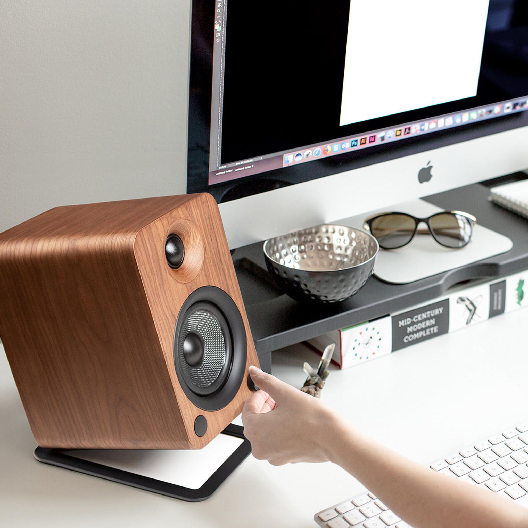 Kanto YU4 Powered Bookshelf Speakers with Built-In Bluetooth - Pair (Walnut) thumbnail 10