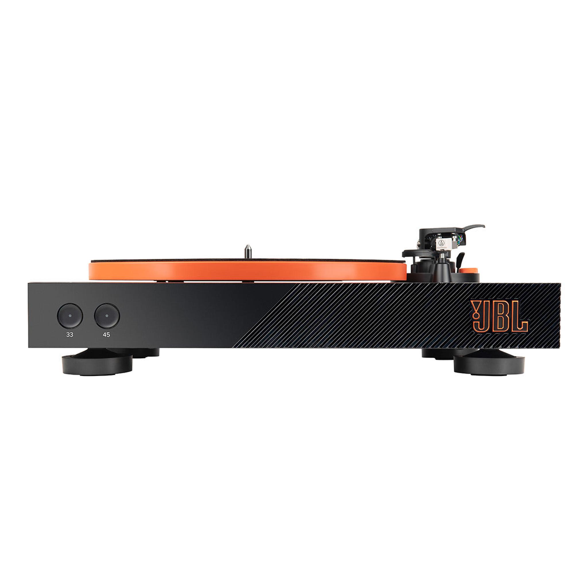 JBL Spinner BT Semi-Automatic Belt-Drive Turntable with Bluetooth 5.3 and Installed Audio Technica Cartridge (Black & Orange) thumbnail 6