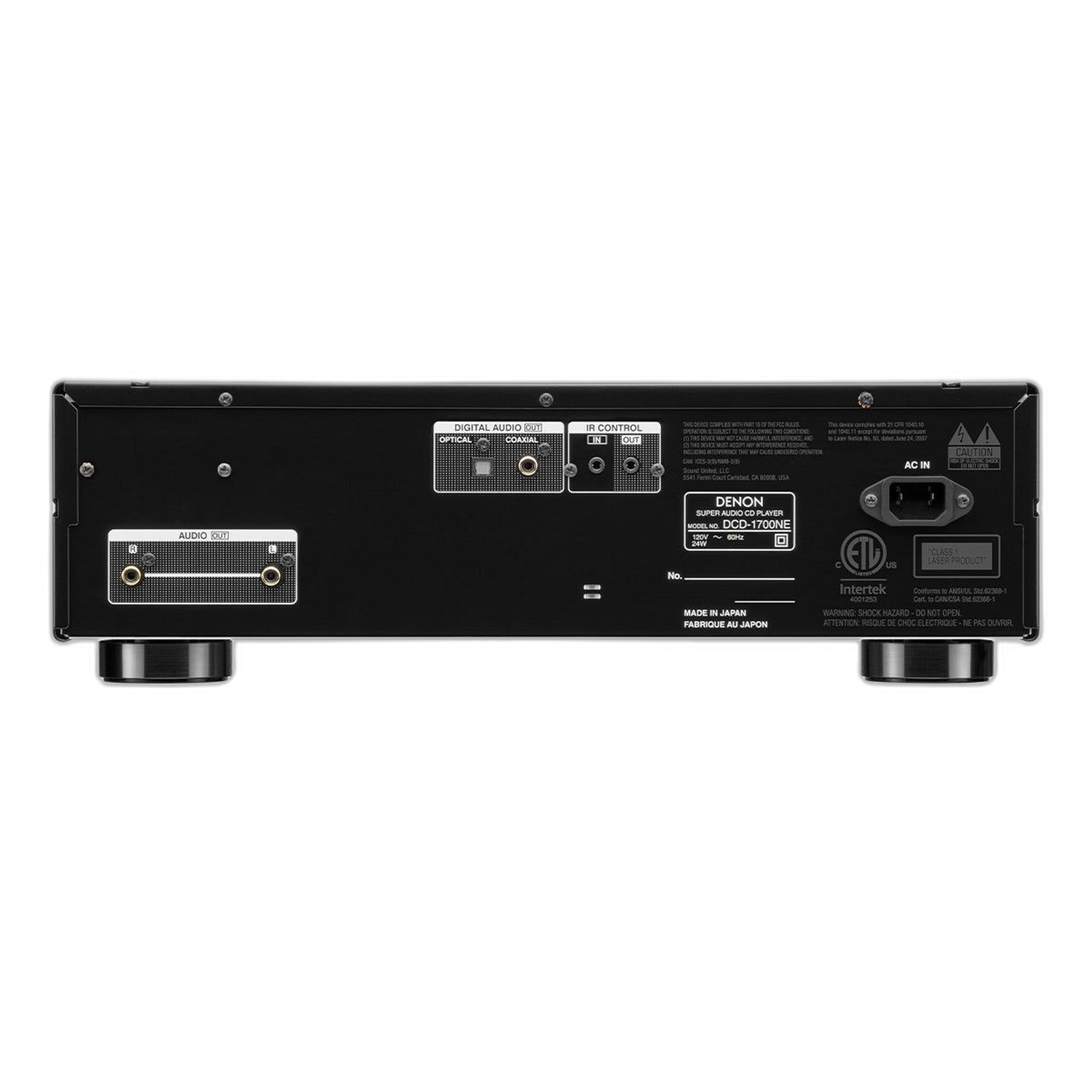 Denon DCD-1700NE CD/SACD Player with Advanced AL32 Processing Plus (Black) thumbnail 4
