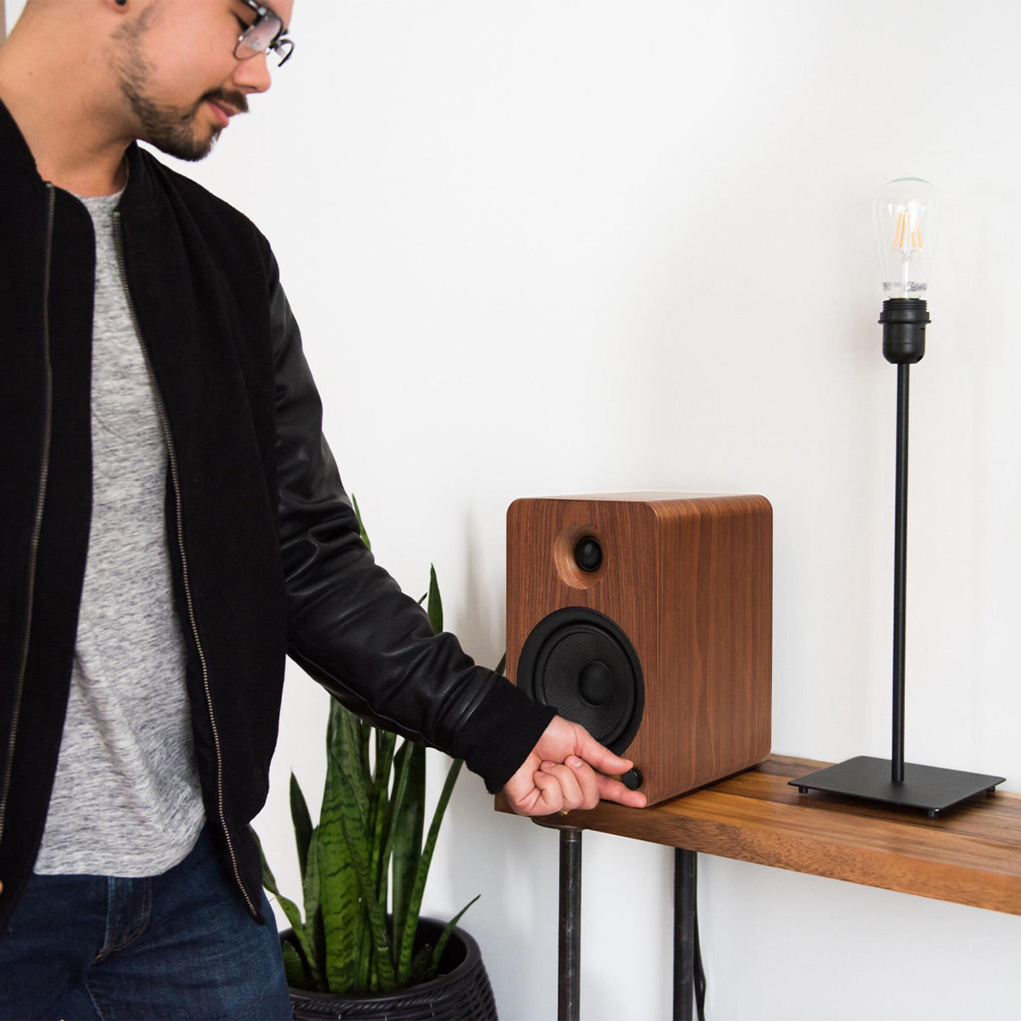 Kanto YU6 Powered Bookshelf Speakers with Built-In Bluetooth - Pair (Walnut) thumbnail 14