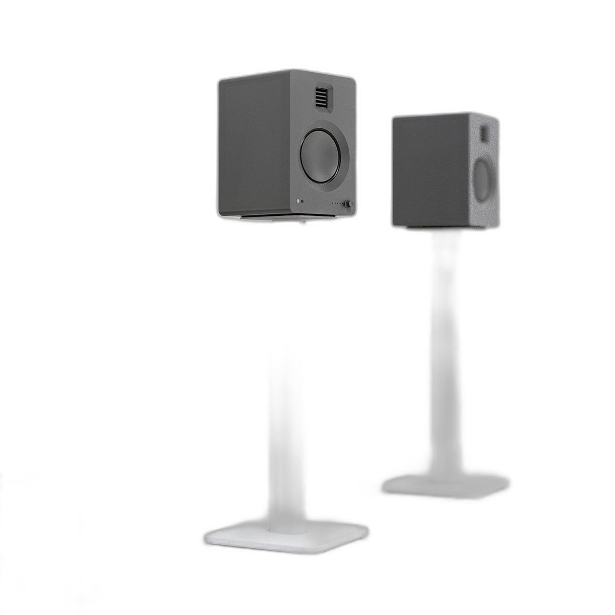 Kanto SP26PL 26" Bookshelf Speaker Stands with Rotating Top Plates and Cable Management - Pair (White) thumbnail 10