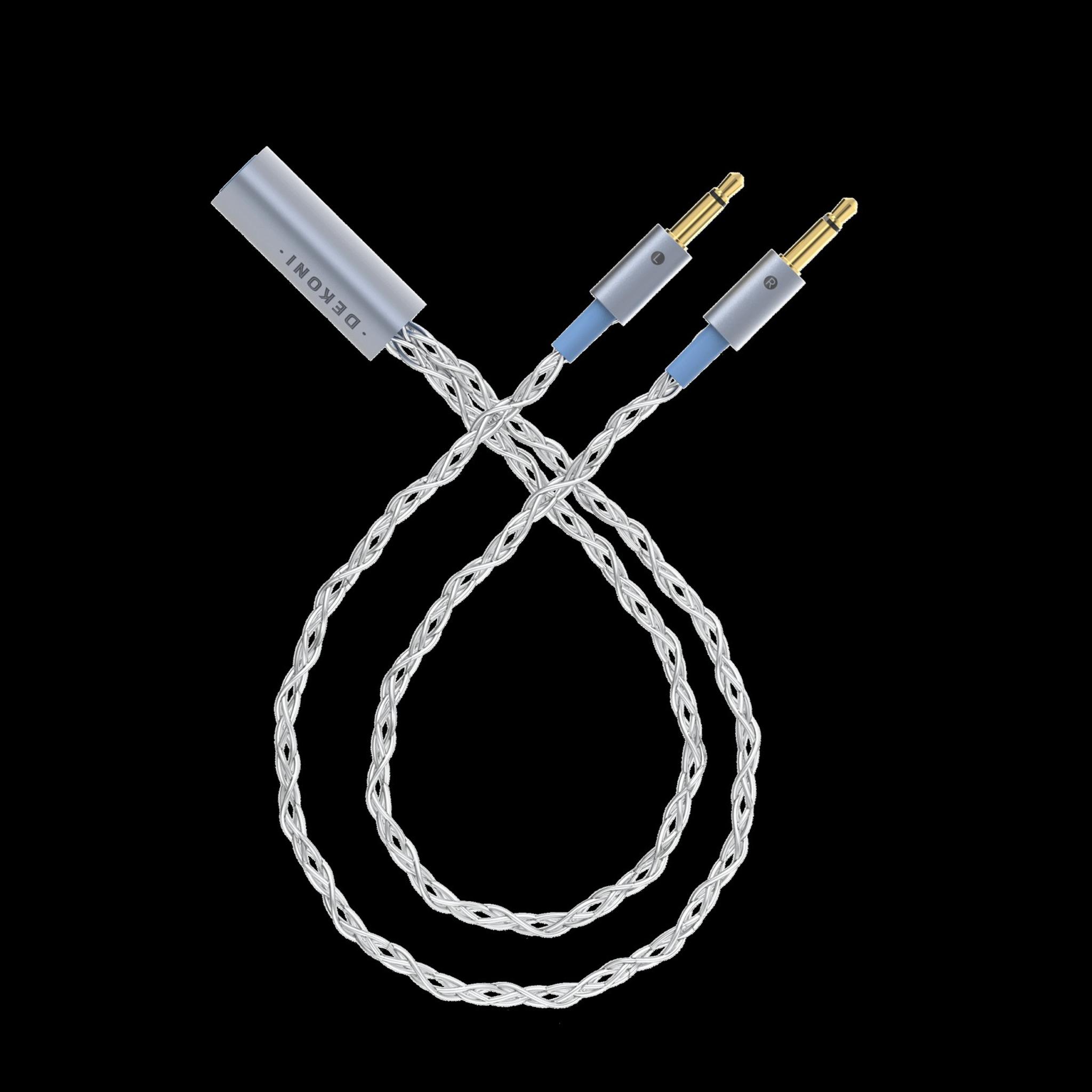 Dekoni Audio Ensemble 1/4" 52" Braided Cable with 3.5mm Headphone Connectors thumbnail 3