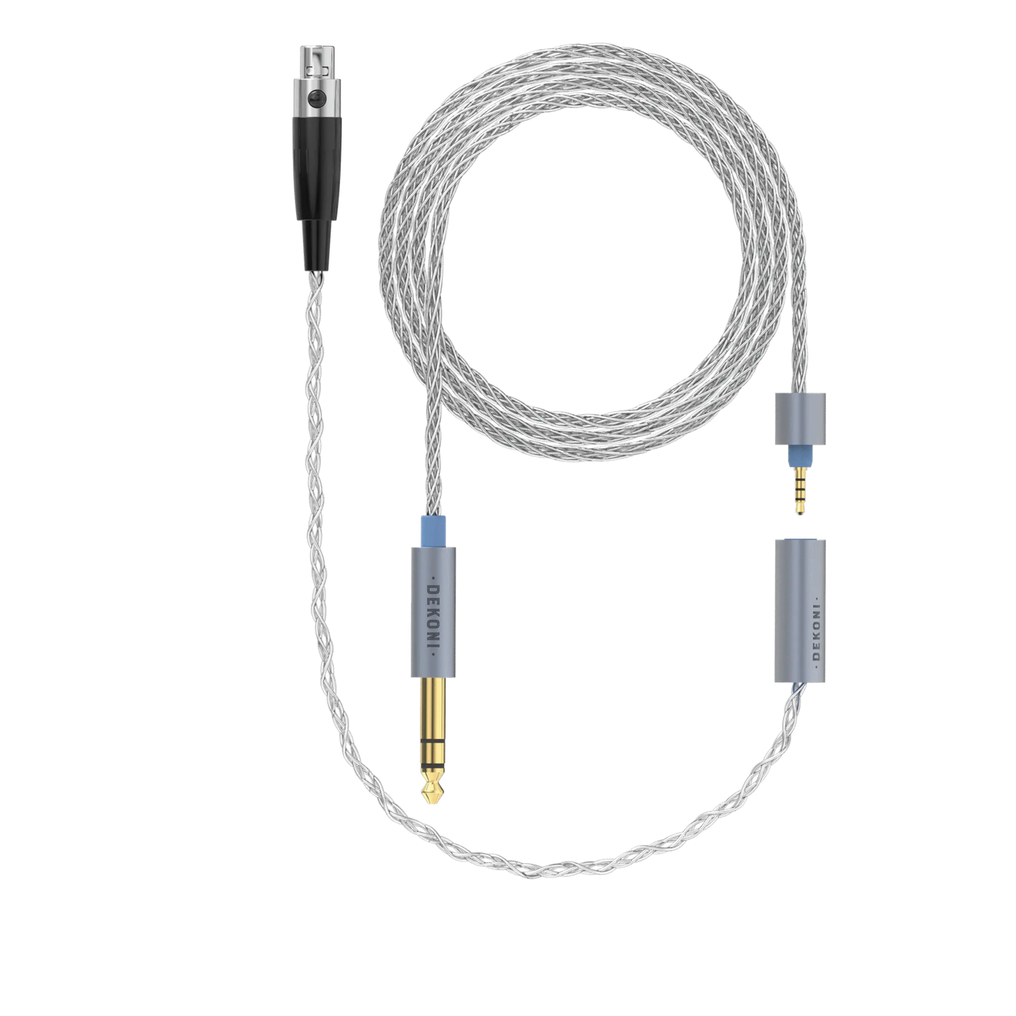 Dekoni Audio Ensemble 1/4" 64" Braided Cable with Single 3pin XLR Headphone Connector - Image 1