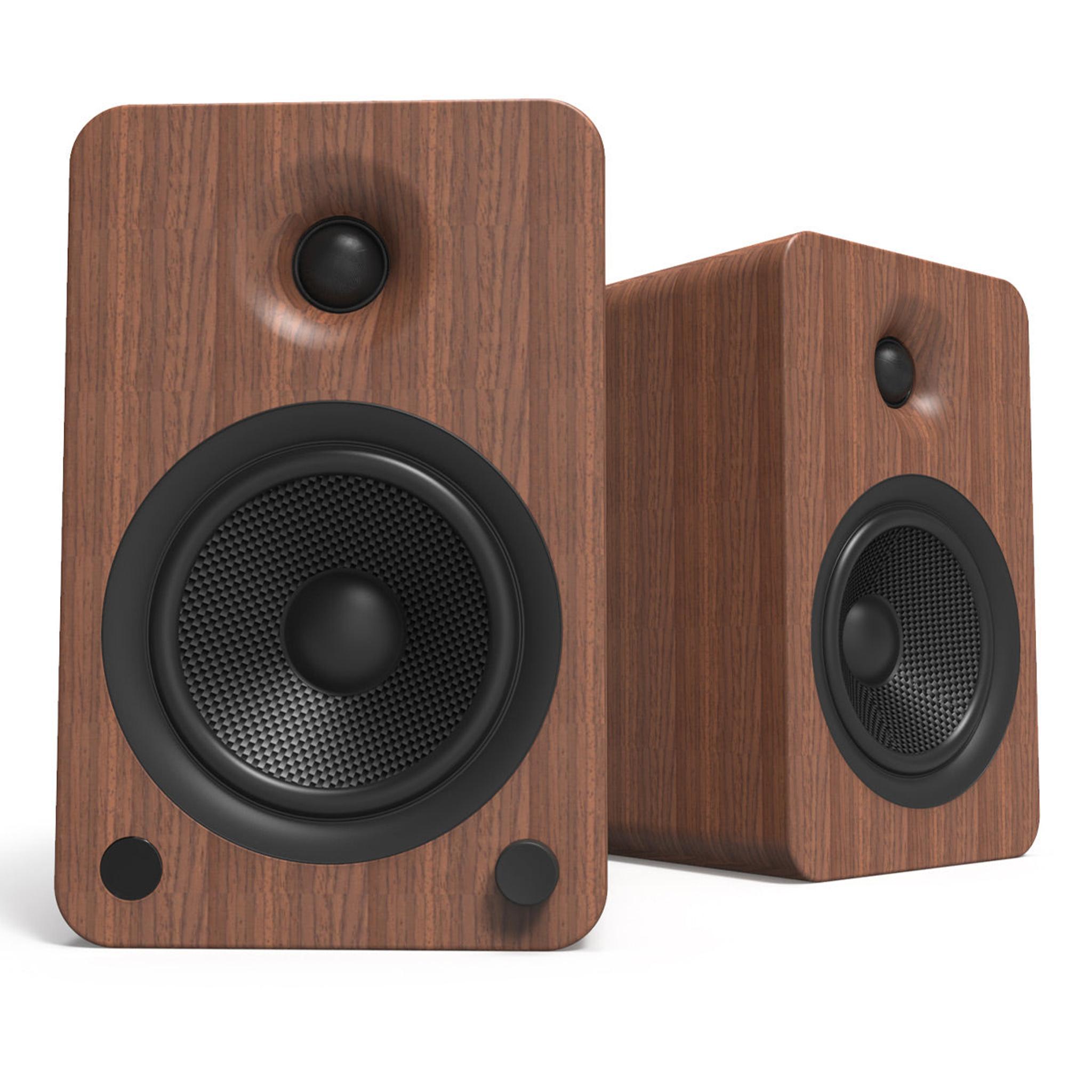 Kanto YU6 Powered Bookshelf Speakers with Built-In Bluetooth - Pair (Walnut) - Image 1