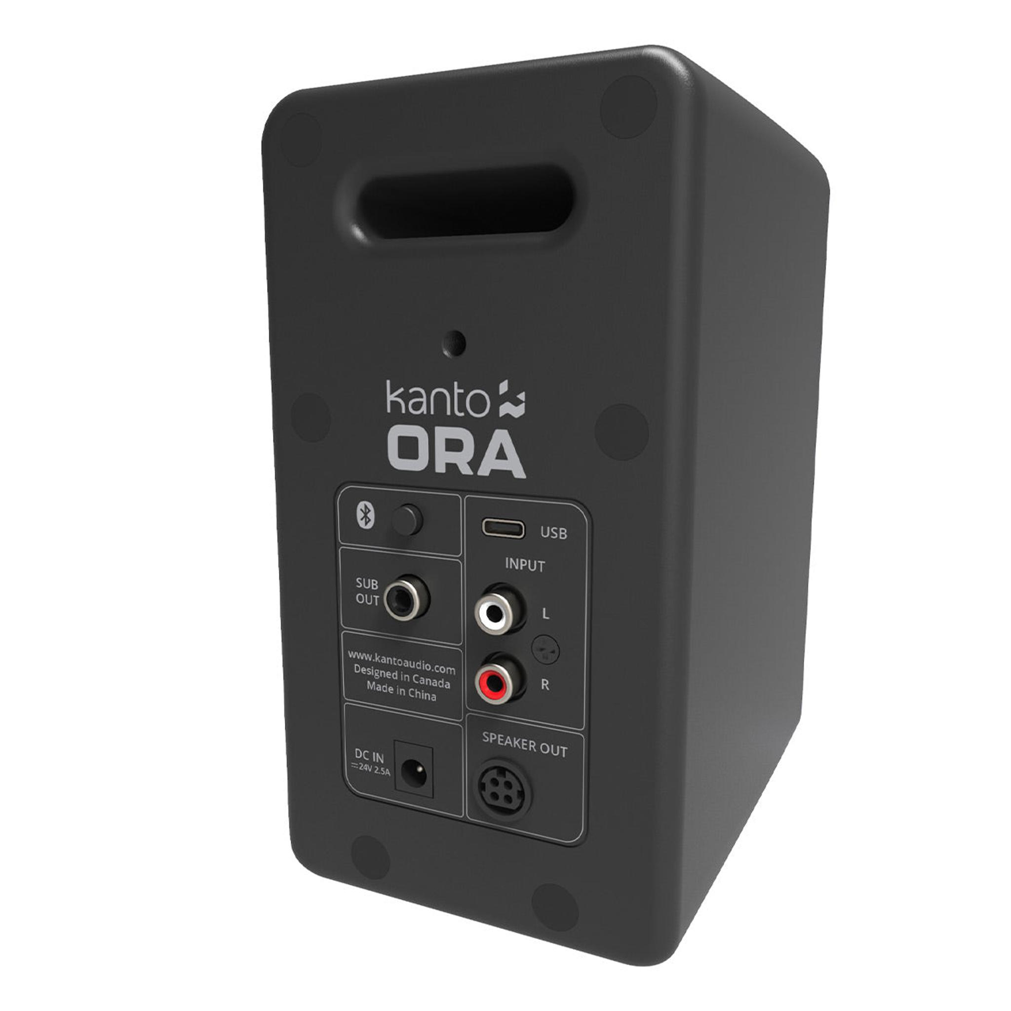Kanto ORA Powered Reference Desktop Speakers with Bluetooth - Pair (Black) thumbnail 6