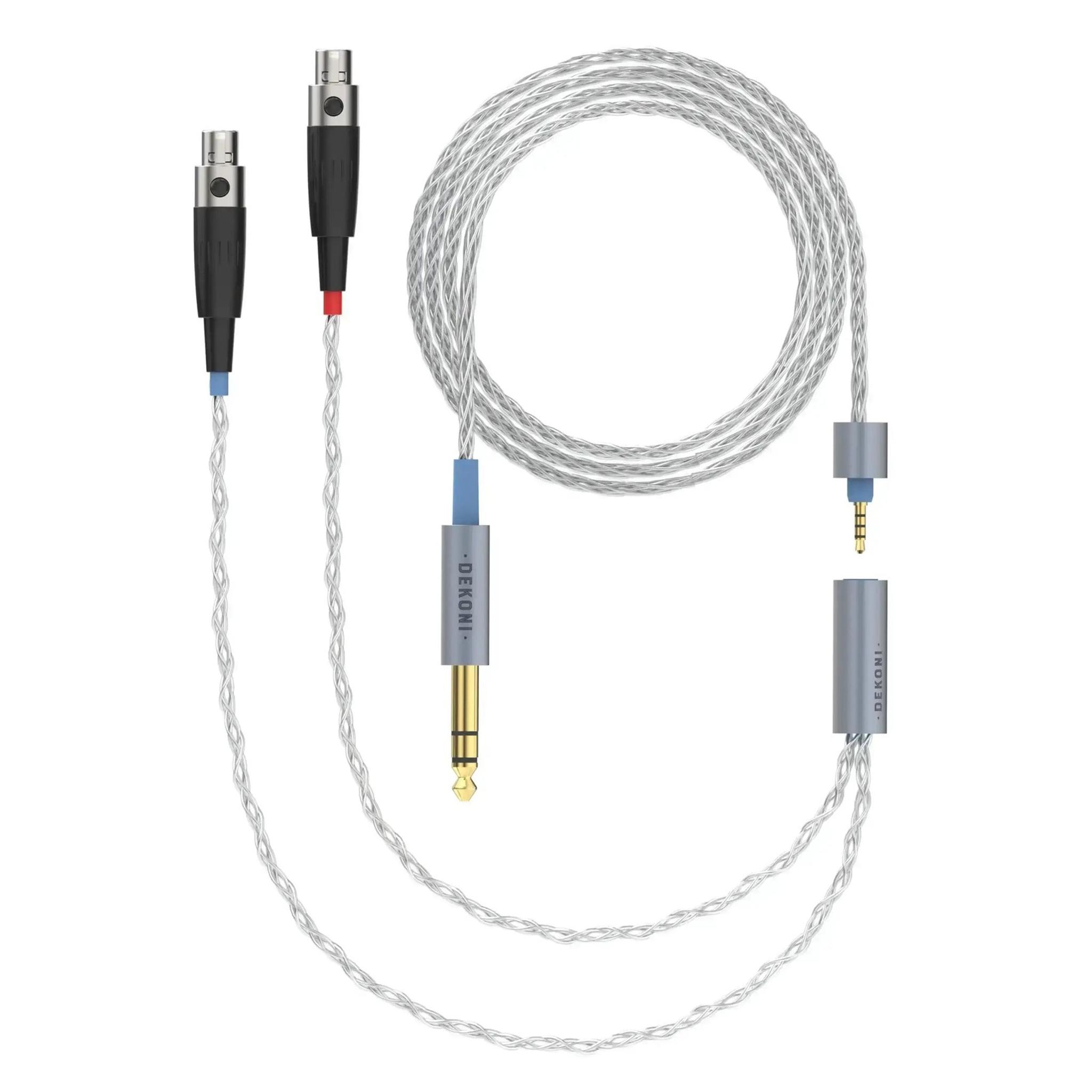 Dekoni Audio Ensemble 1/4" 52" Braided Cable with 4-pin Mini XLR Headphone Connectors thumbnail 2
