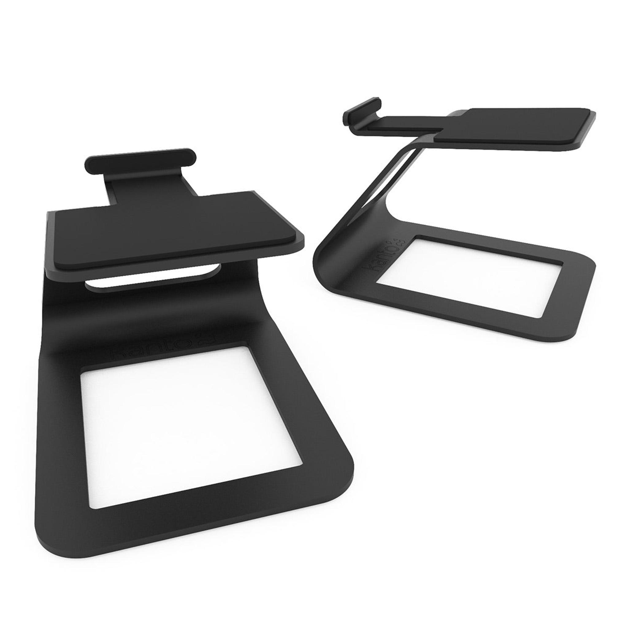 Kanto YU2 Powered Desktop Speakers and SE2 Speaker Stands for Small Speakers - Pair (Matte Black/Black) thumbnail 4