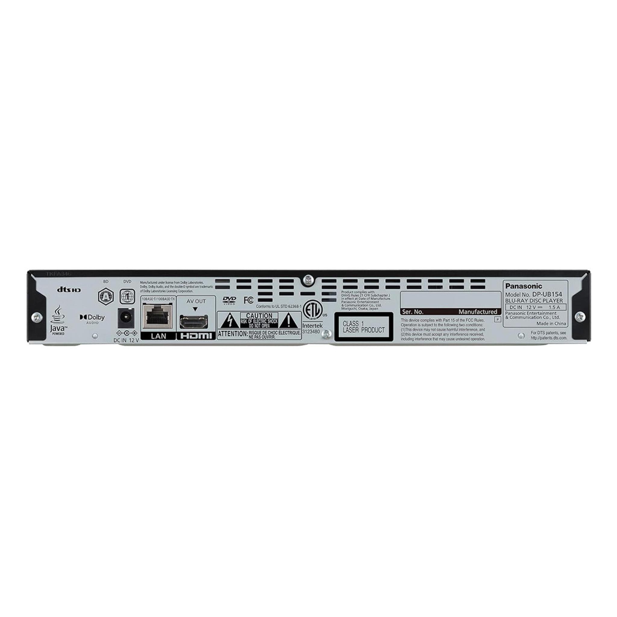 Panasonic DP-UB154P-K 4K Ultra HD DVD/CD/3D Blu-Ray Player with HDR10, Dolby Digital Plus, & Dolby TrueHD thumbnail 3