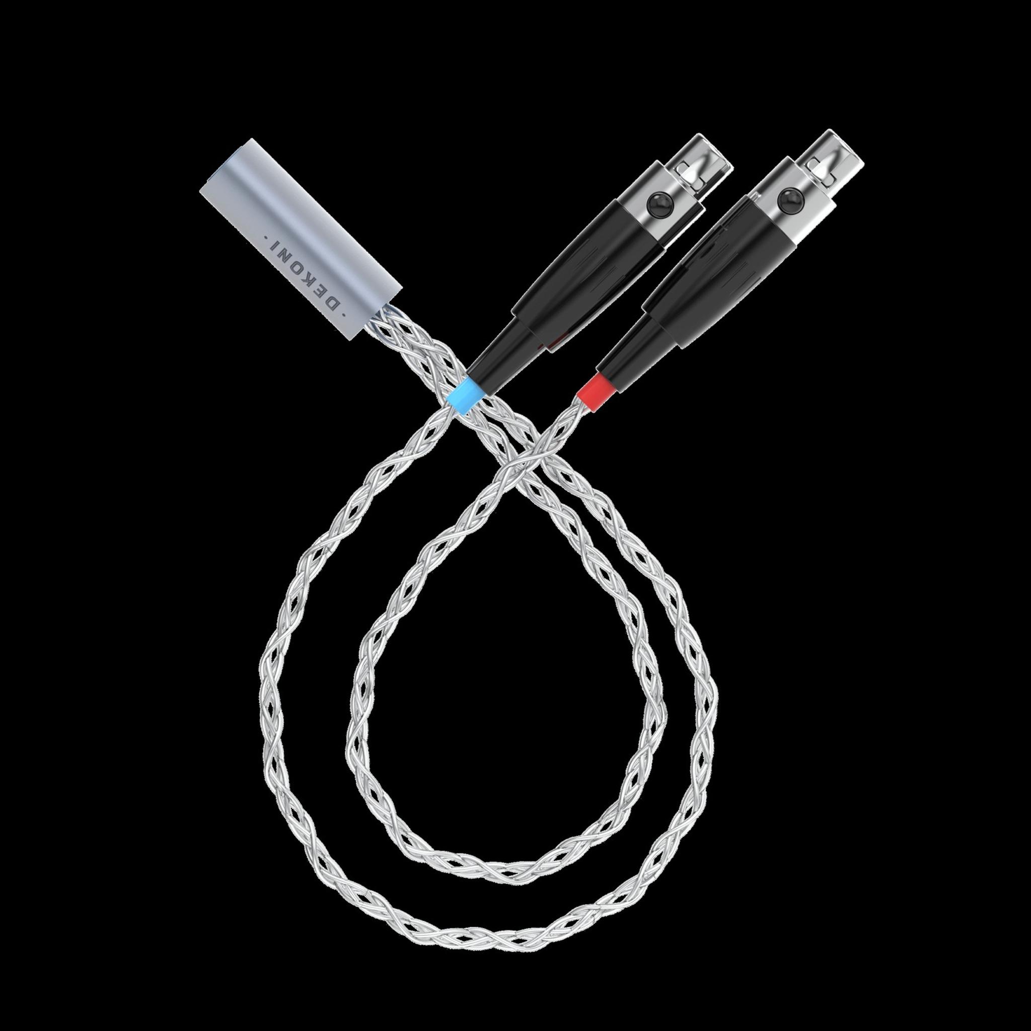 Dekoni Audio Ensemble 1/4" 52" Braided Cable with 4-pin Mini XLR Headphone Connectors thumbnail 3