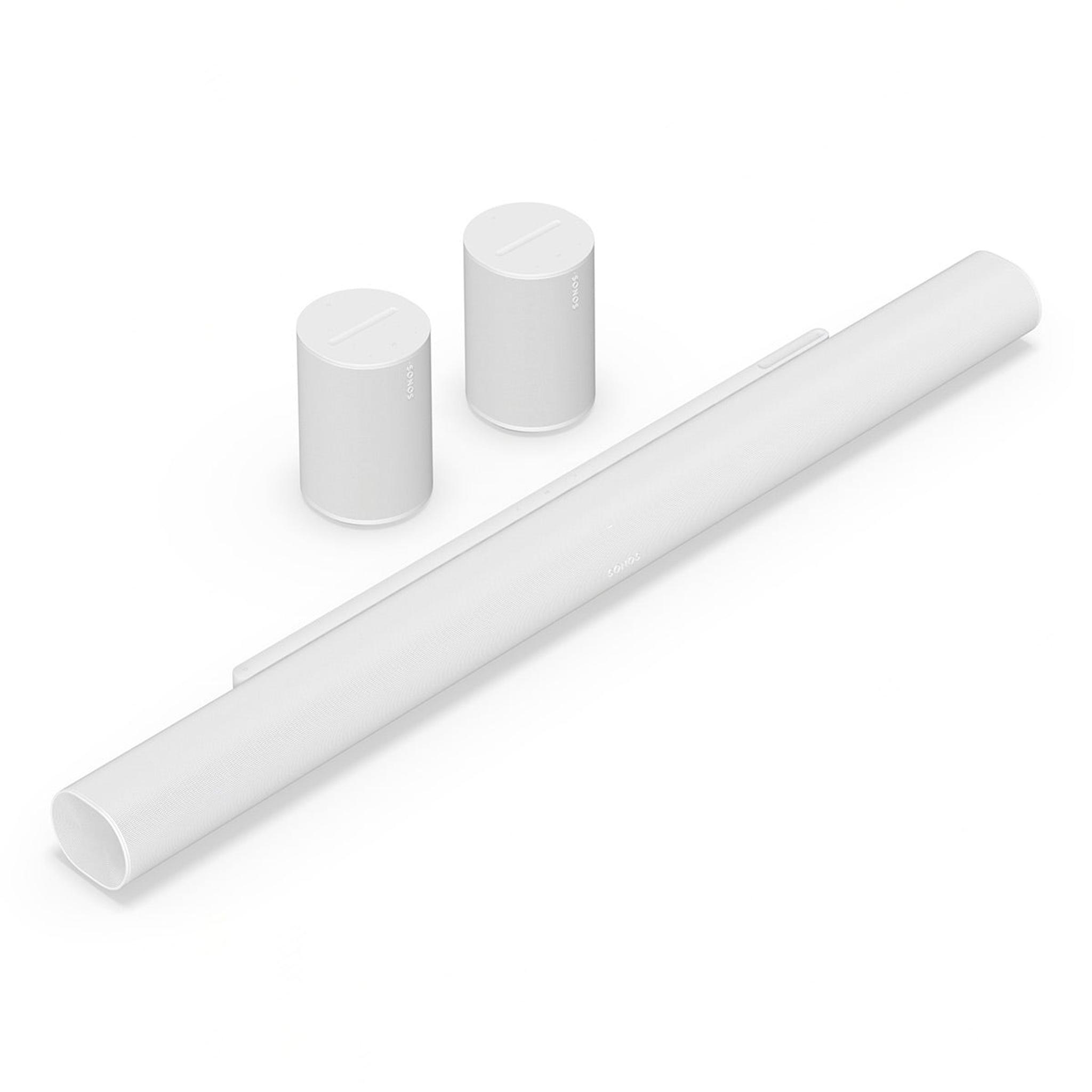 Sonos Surround Set with Arc Ultra Soundbar & Pair of Era 100 Wireless Speakers (White) - Image 1