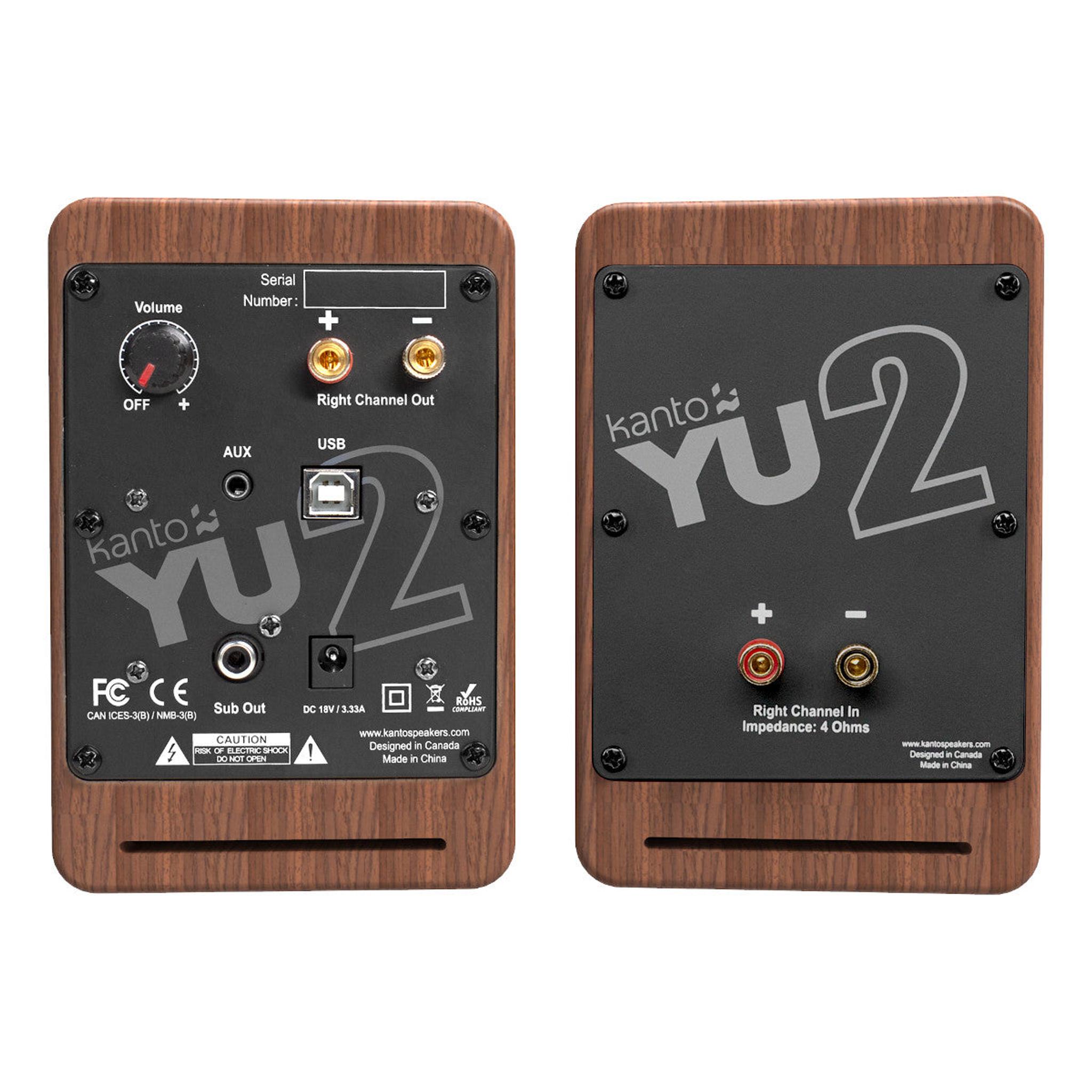 Kanto YU2 Powered Desktop Speakers - Pair (Walnut) thumbnail 7