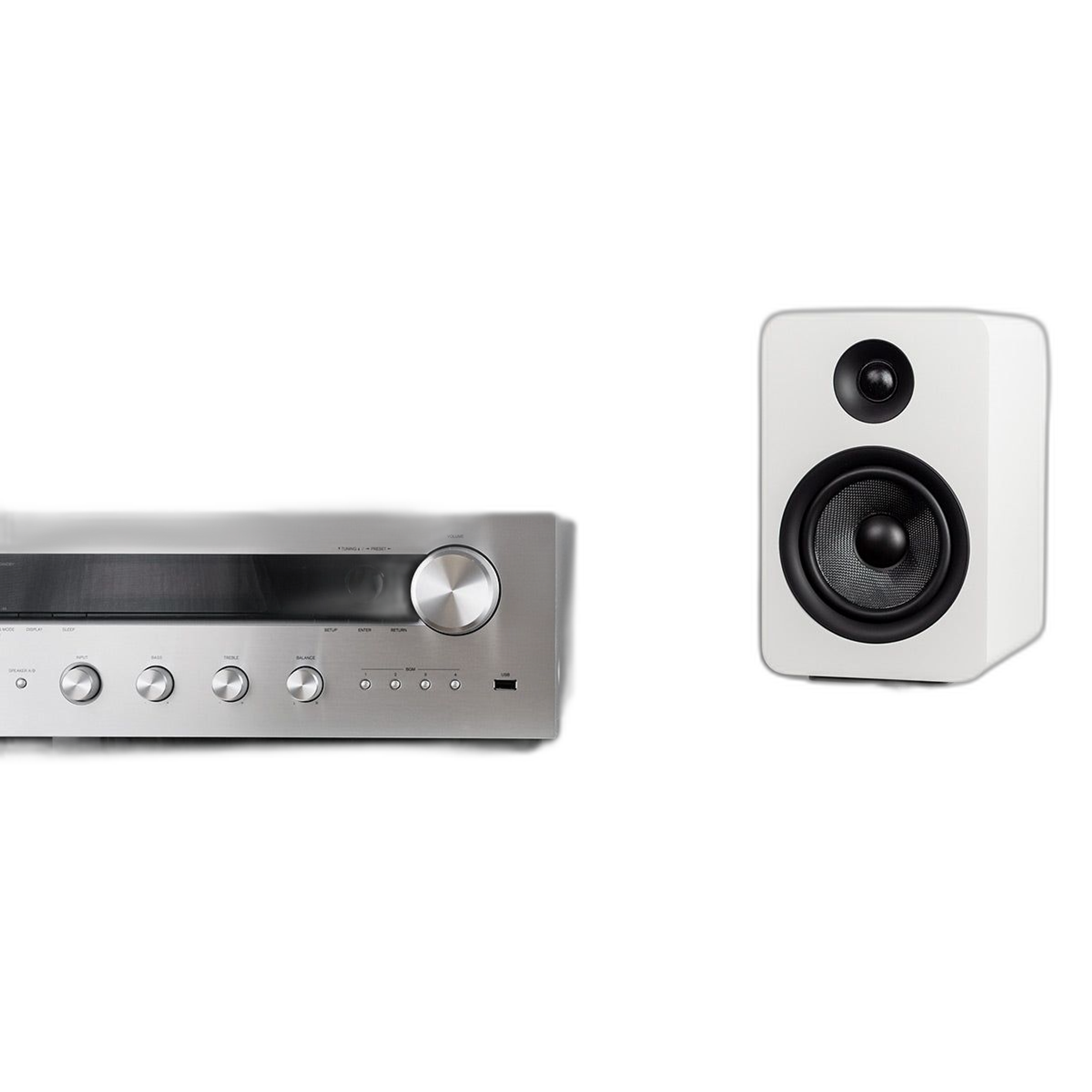 Kanto SP26PL 26" Bookshelf Speaker Stands with Rotating Top Plates and Cable Management - Pair (White) thumbnail 7
