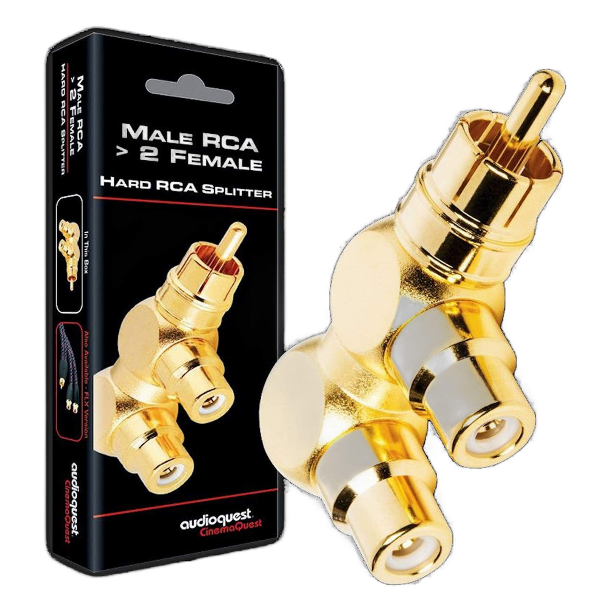 AudioQuest M22F-HRD RCA Male to 2 RCA Female Adaptor - Image 1