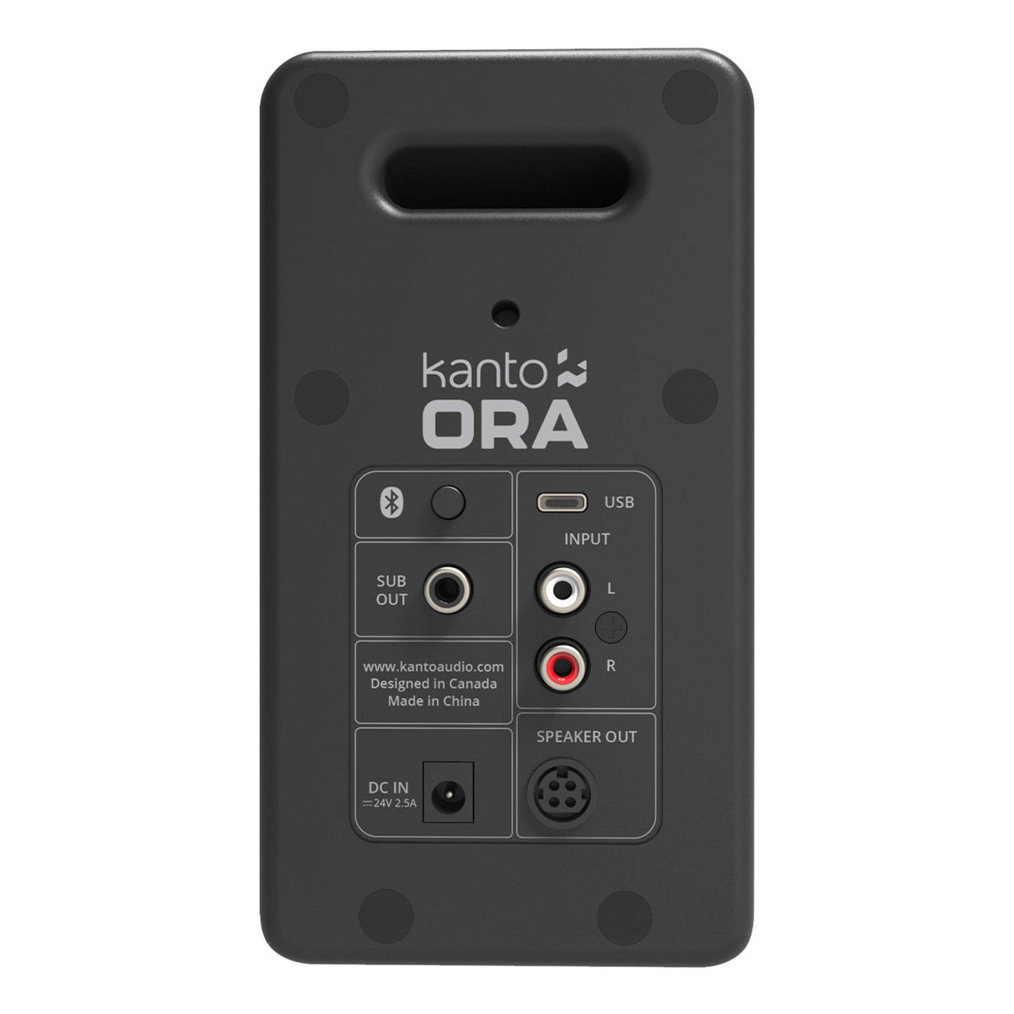 Kanto ORA Powered Reference Desktop Speakers with Bluetooth - Pair (Black) thumbnail 7