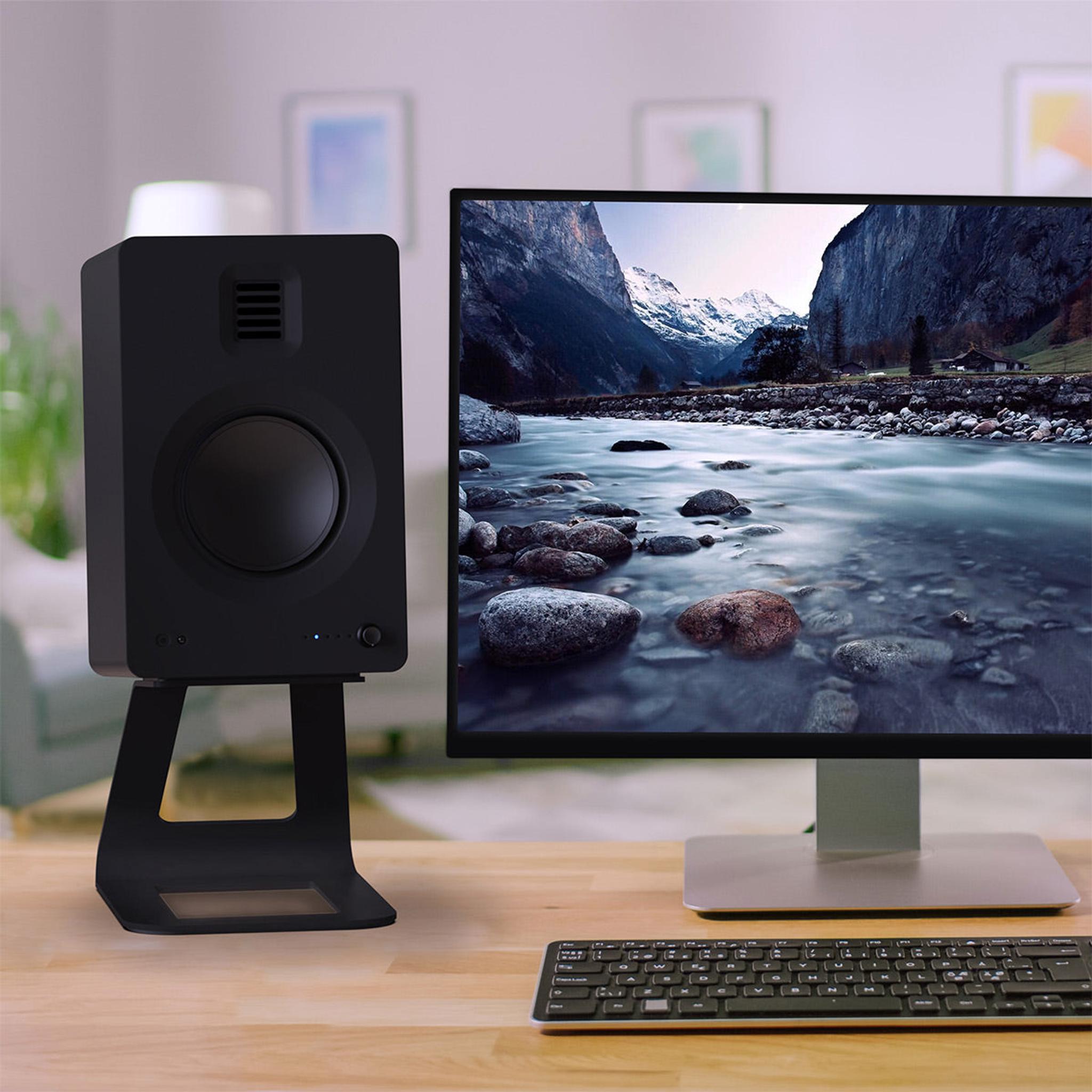 Kanto TUK Premium Powered Speakers with SE6 Elevated Desktop Speaker Stands (Black) thumbnail 5