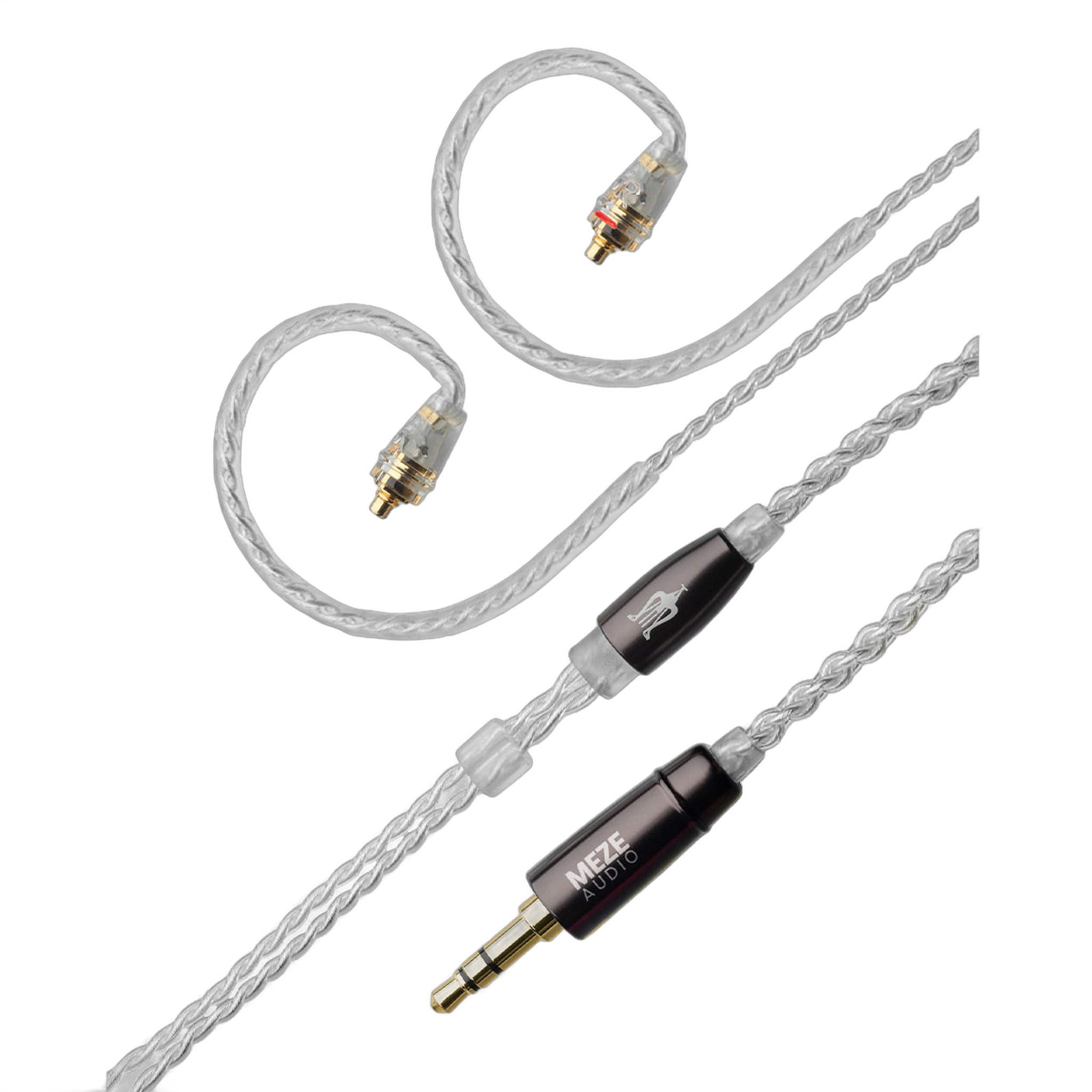 Meze Audio MMCX to 3.5mm Silver-Plated Headphone Cable - 3.9 ft.
