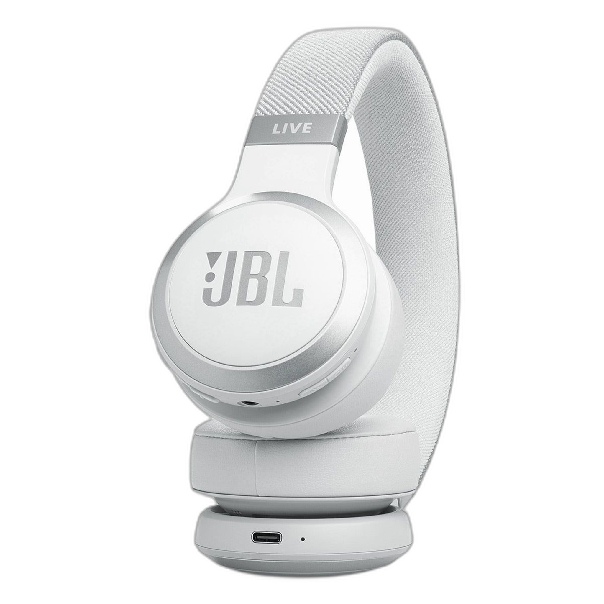 JBL Live 670NC Wireless On-Ear Adaptive Noise Cancelling Headphones (White) thumbnail 6