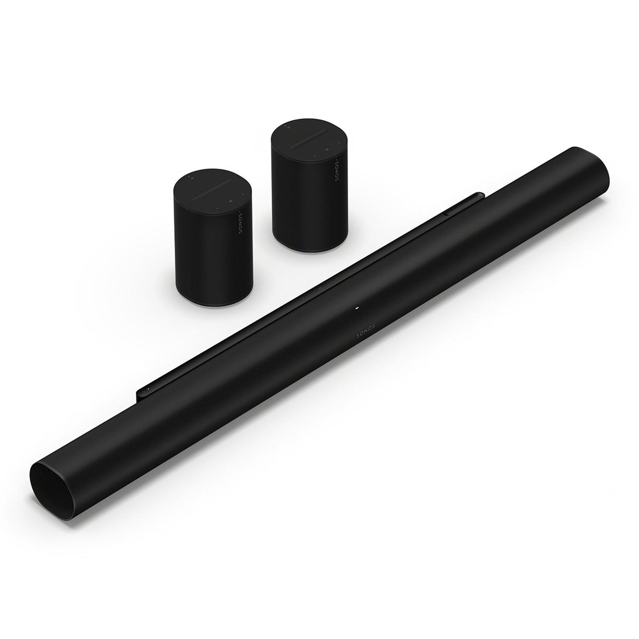 Sonos Surround Set with Arc Ultra Soundbar & Pair of Era 100 Wireless Speakers (Black) - Image 1