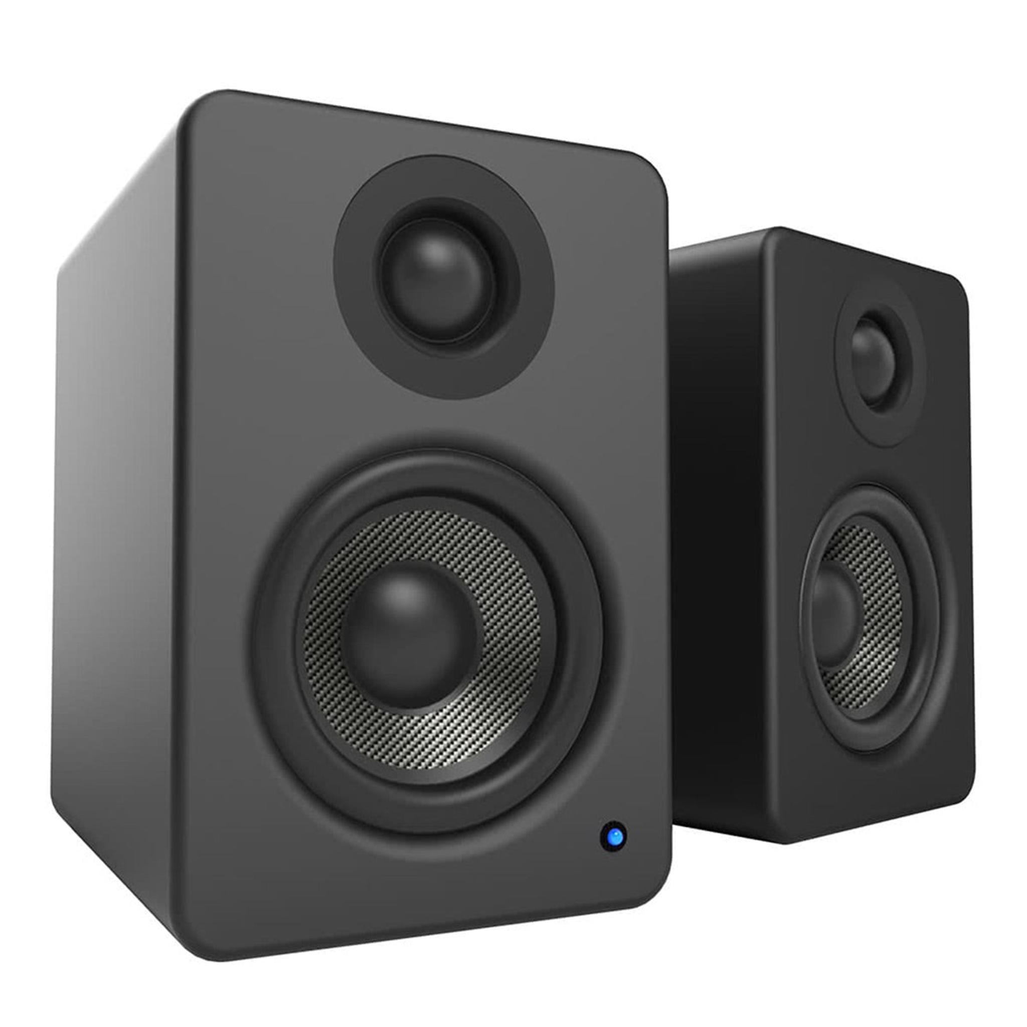 Kanto YU2 Powered Desktop Speakers and SE2 Speaker Stands for Small Speakers - Pair (Matte Black/Black) thumbnail 6