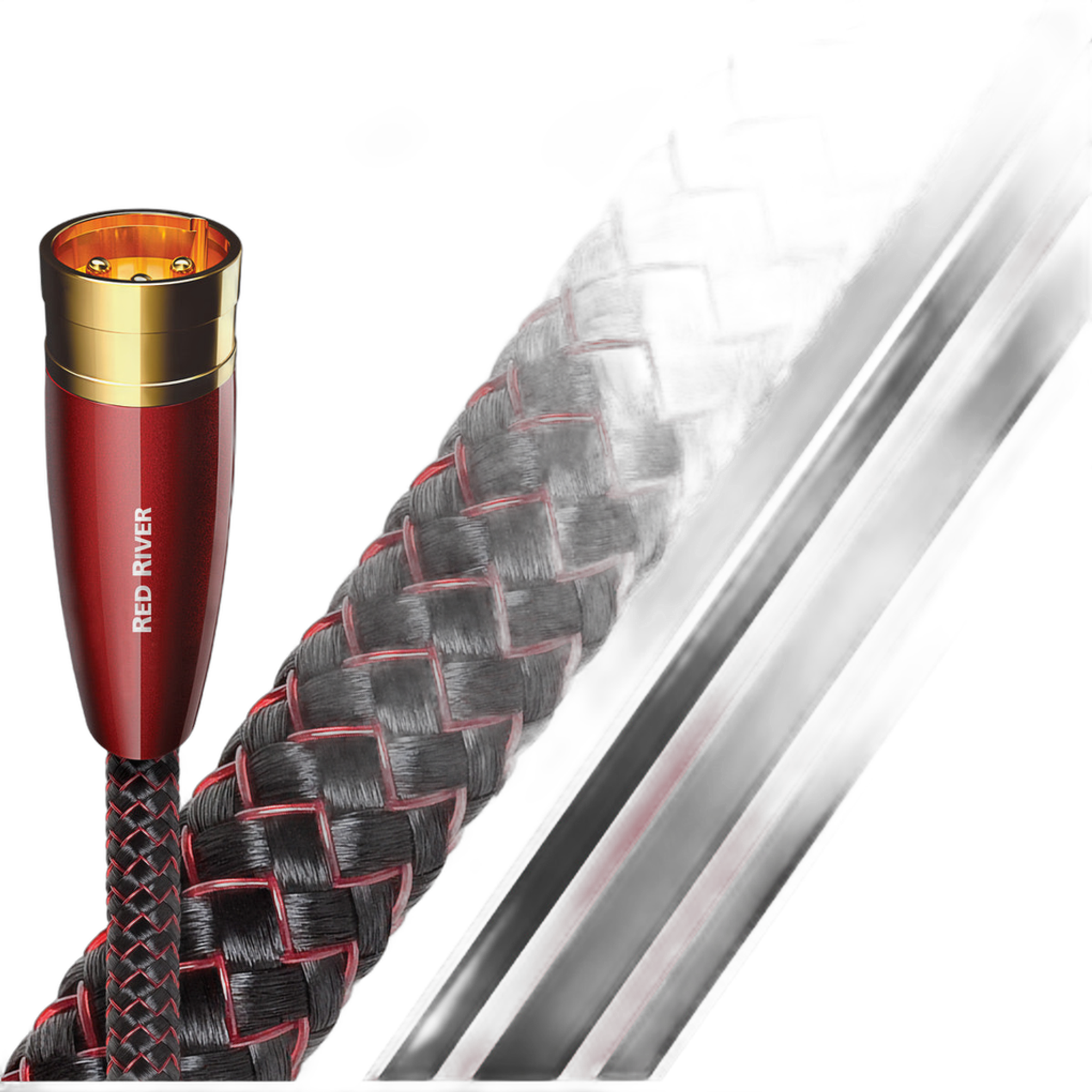 AudioQuest Red River XLR to XLR Analog Audio Interconnect Cable - 9.84' (3m) - Single-Pack - Image 1