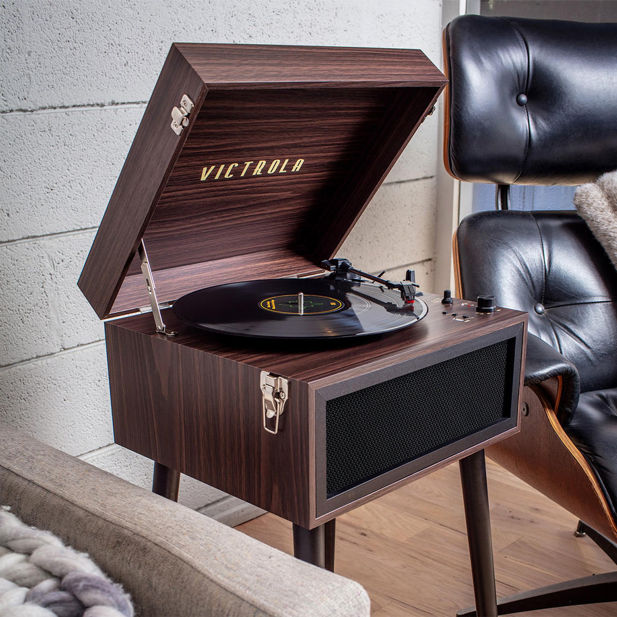 Victrola Liberty Bluetooth Record Player Stand with 3-Speed Turntable (Espresso) thumbnail 3